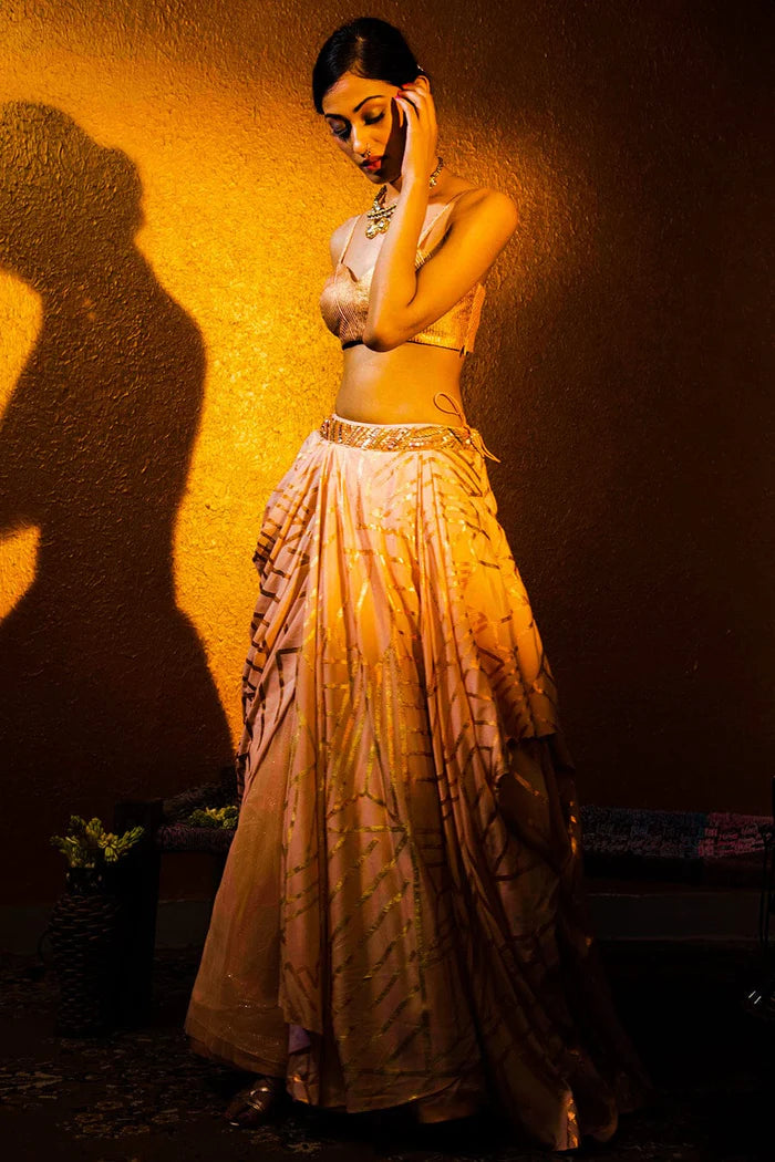 Hunar Jacket with Draped Skirt