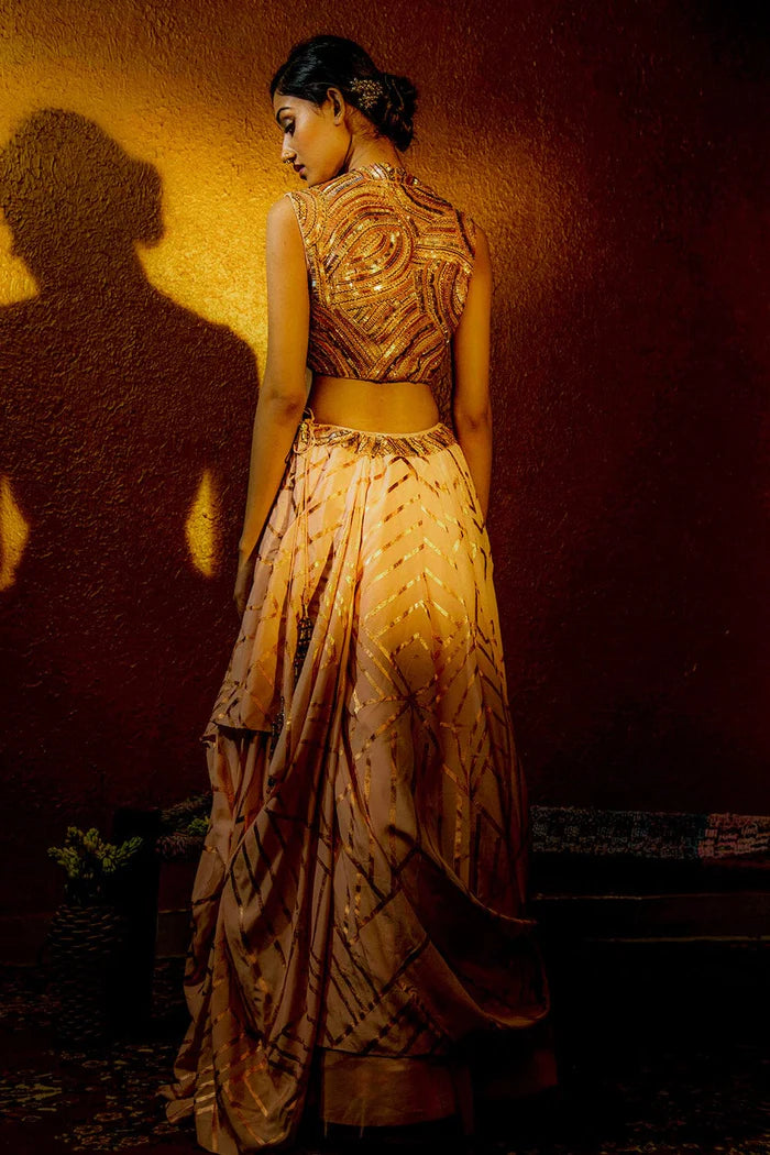 Hunar Jacket with Draped Skirt