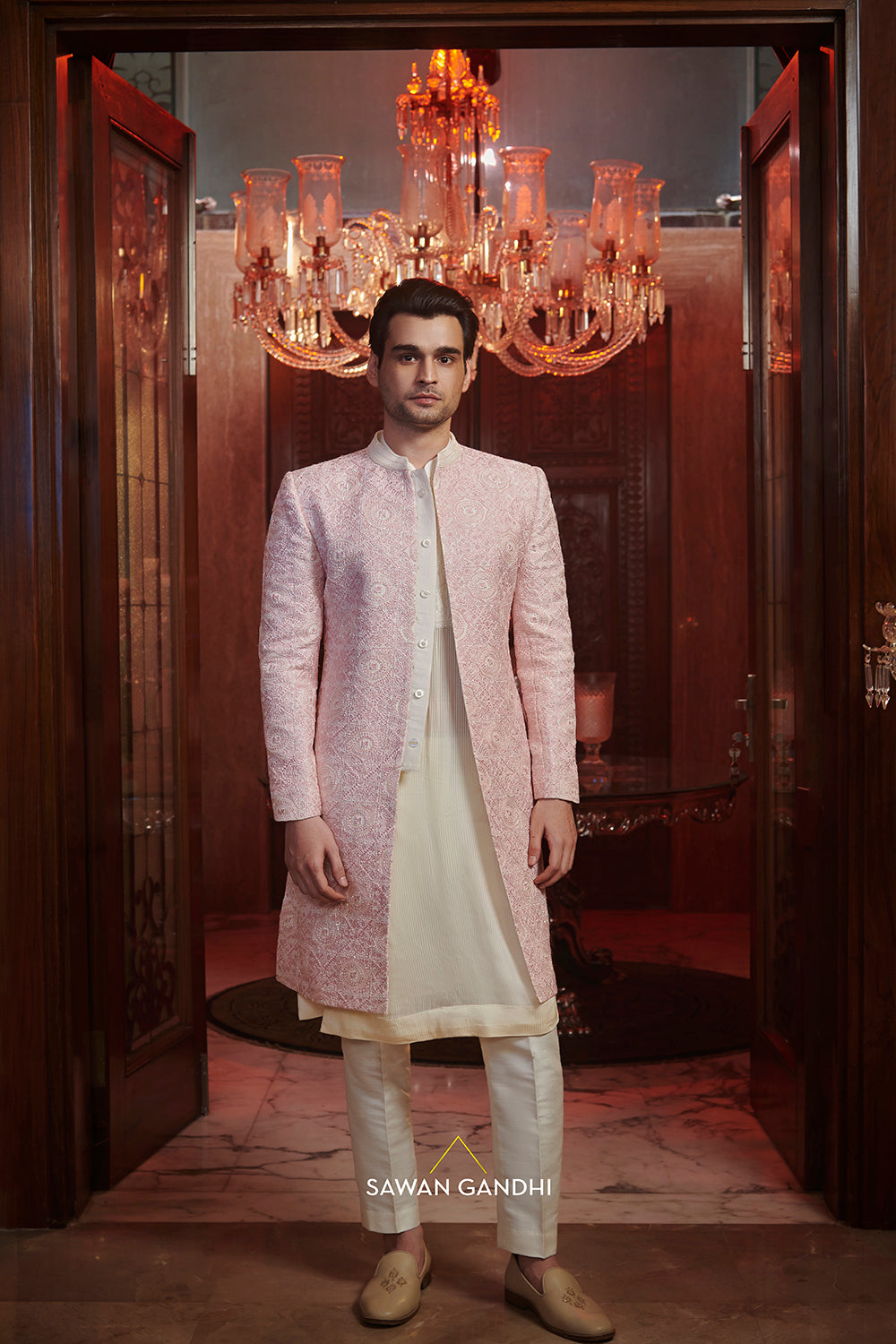 Resham work sherwani