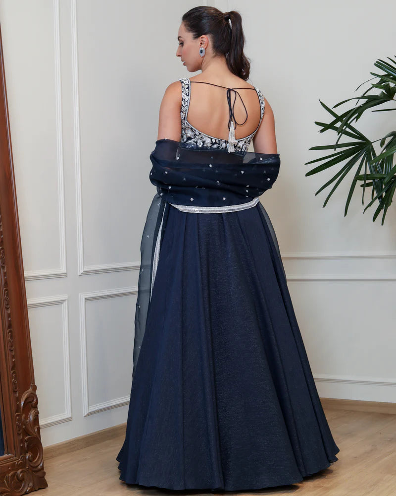 Serenity Blue Lehenga