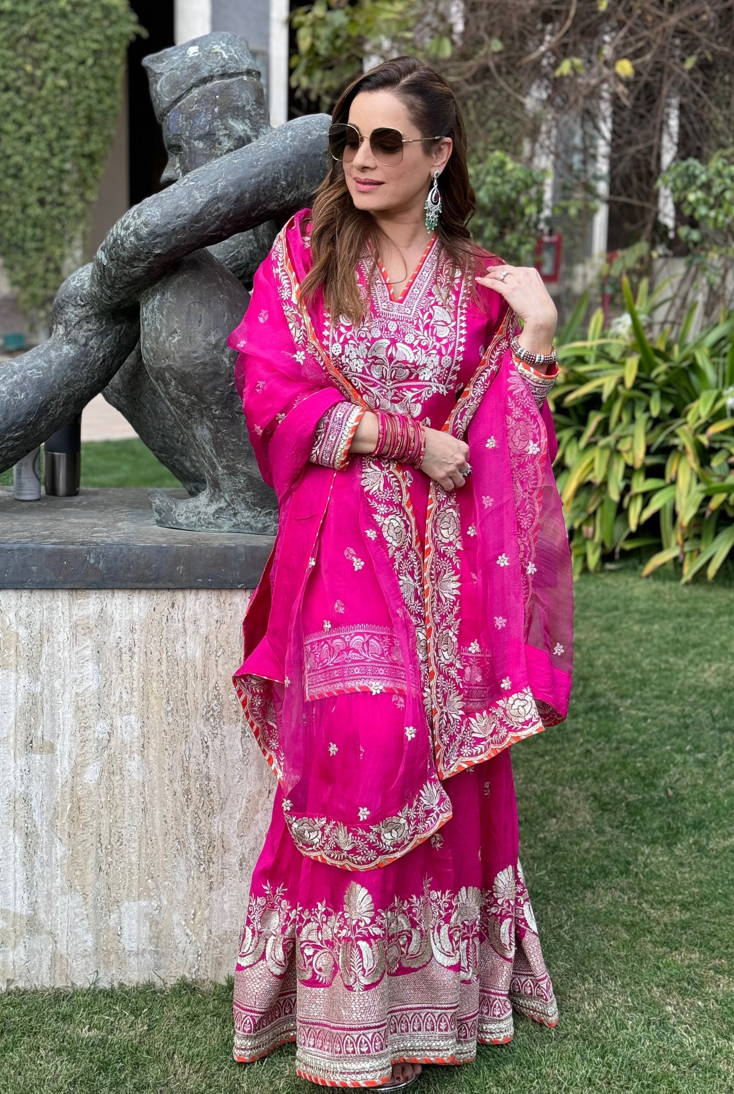 Golconda Neelam Sharara Set