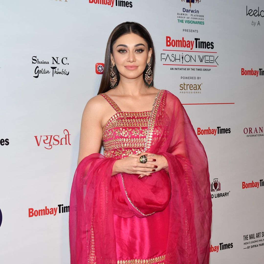 Ankita Sharma in Marigold Aarva Strappy Sharara Set