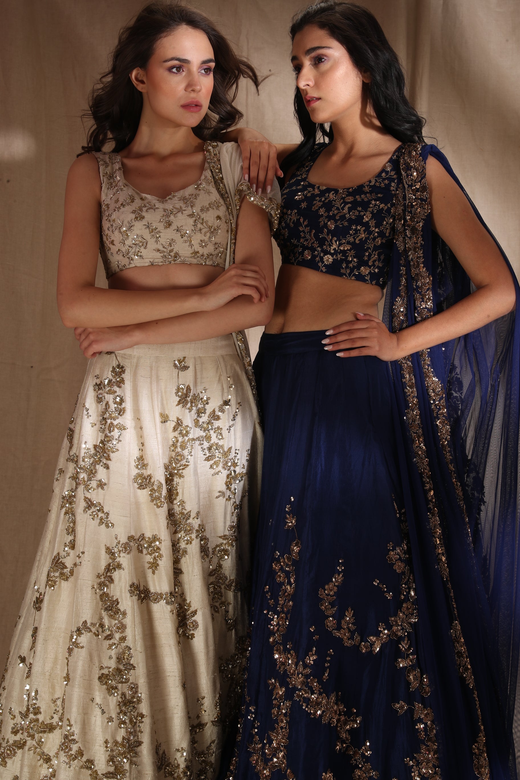 Ivory And Gold Lehenga
