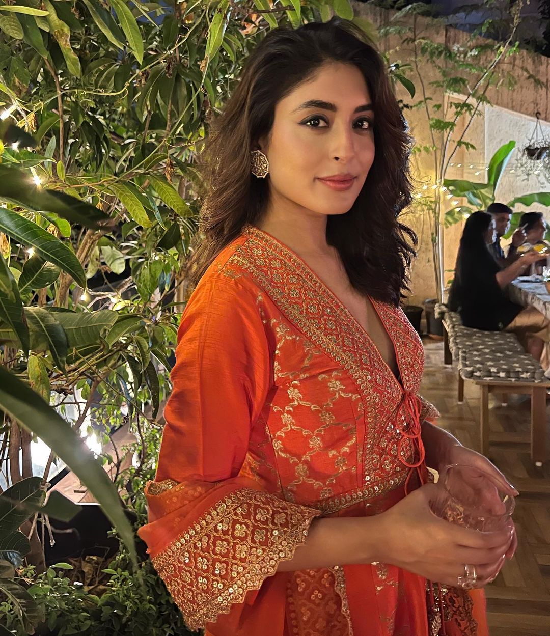 Marigold Brocade FO Set with Churidar-Kritika Kamra