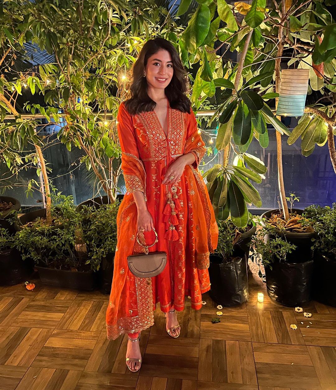 Marigold Brocade FO Set with Churidar-Kritika Kamra