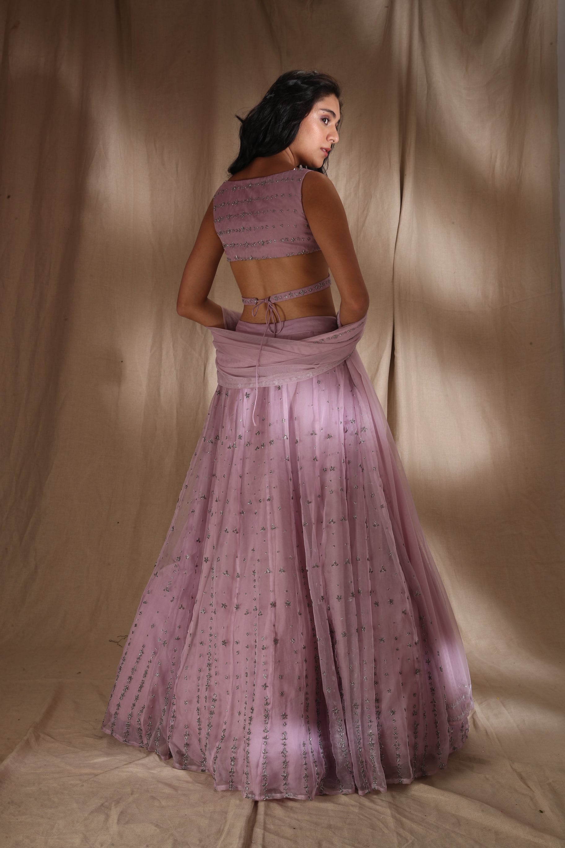 Lavender Lehenga With A Basic Blouse