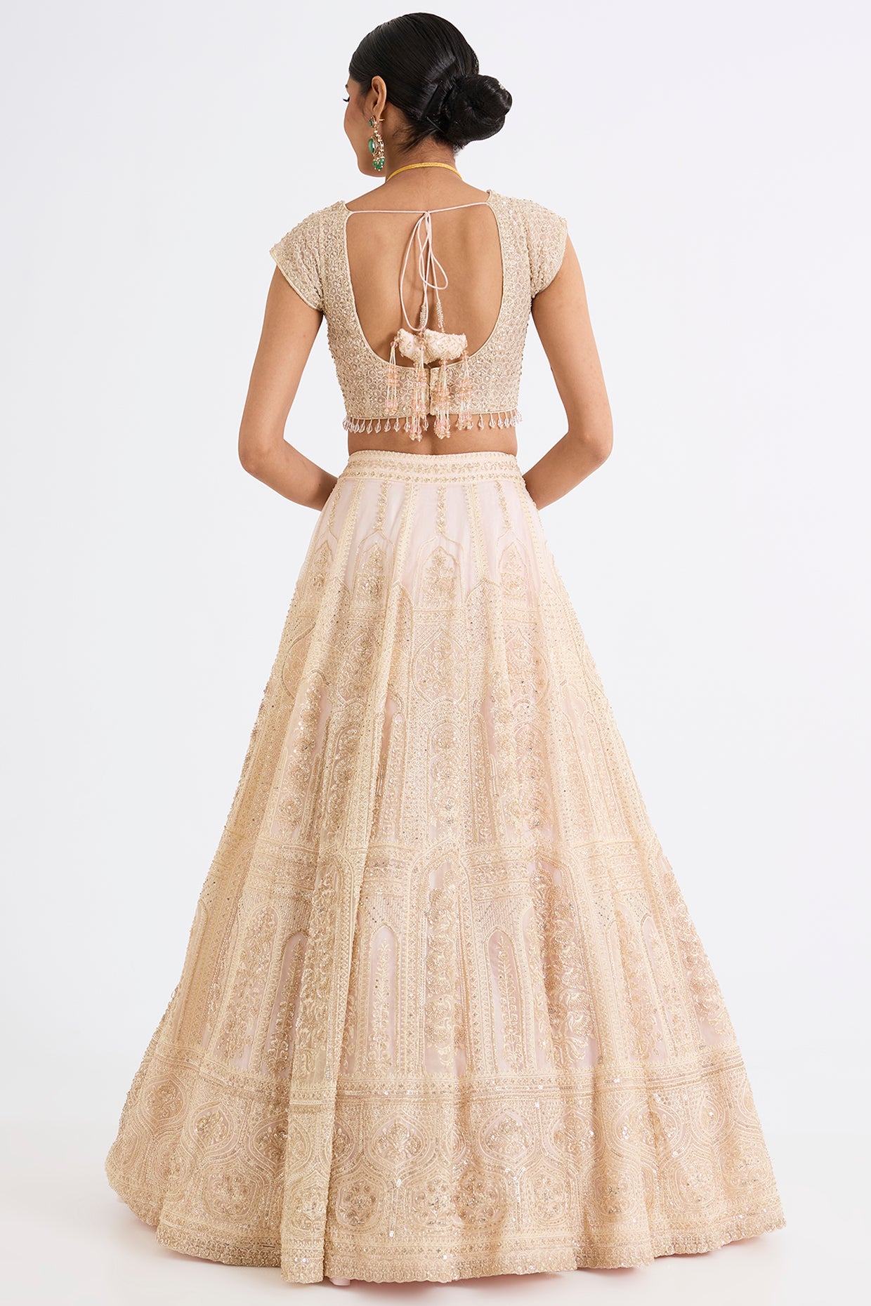 PIYA PINK RAW SILK ZARI HAND & MACHINE EMBROIDERED LEHENGA SET