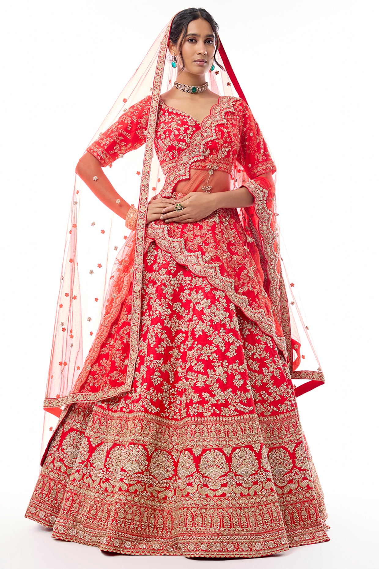 Vaani Embroidered Lehenga Set - Ready To Ship