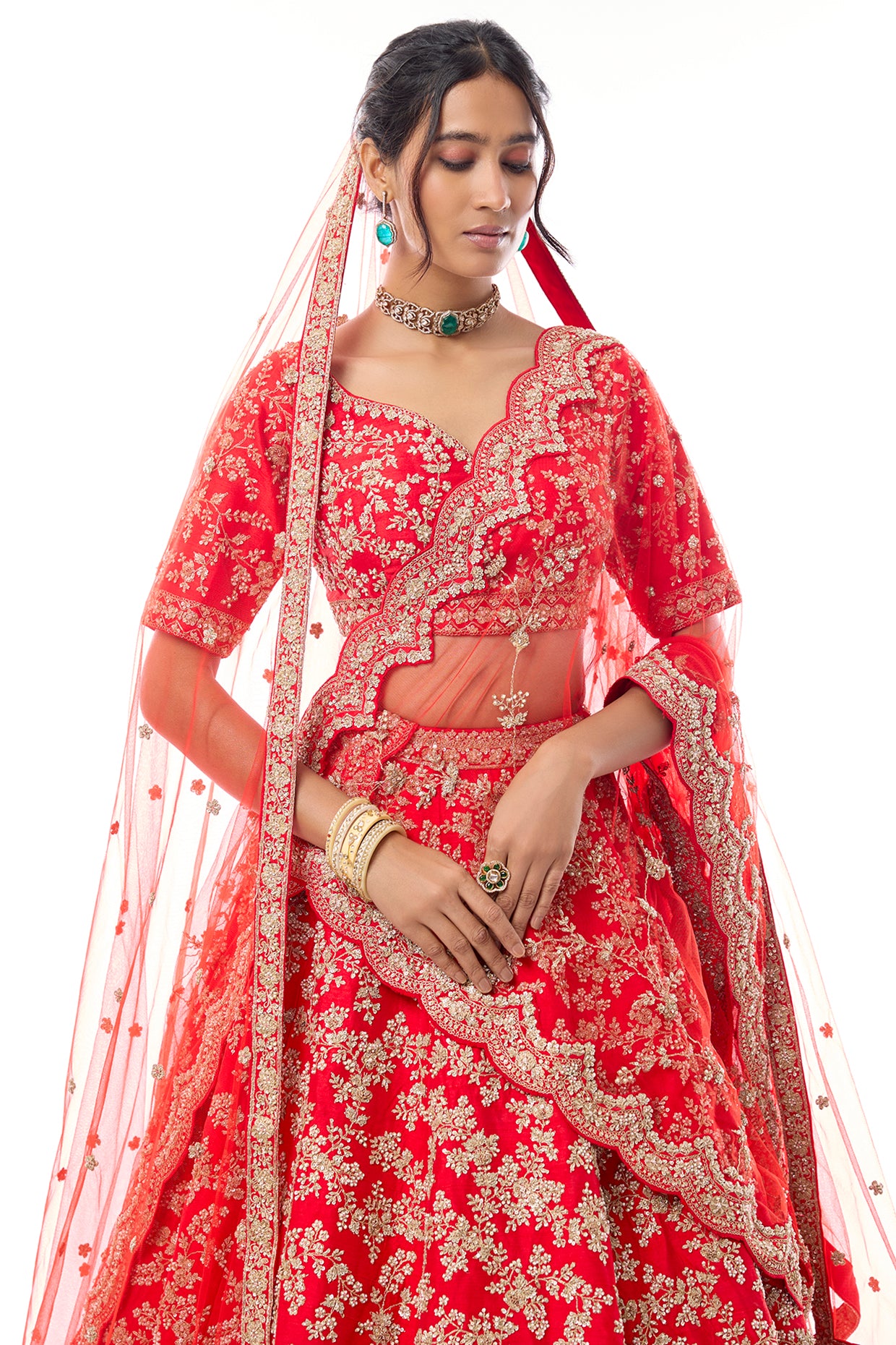 Vaani Embroidered Lehenga Set - Ready To Ship