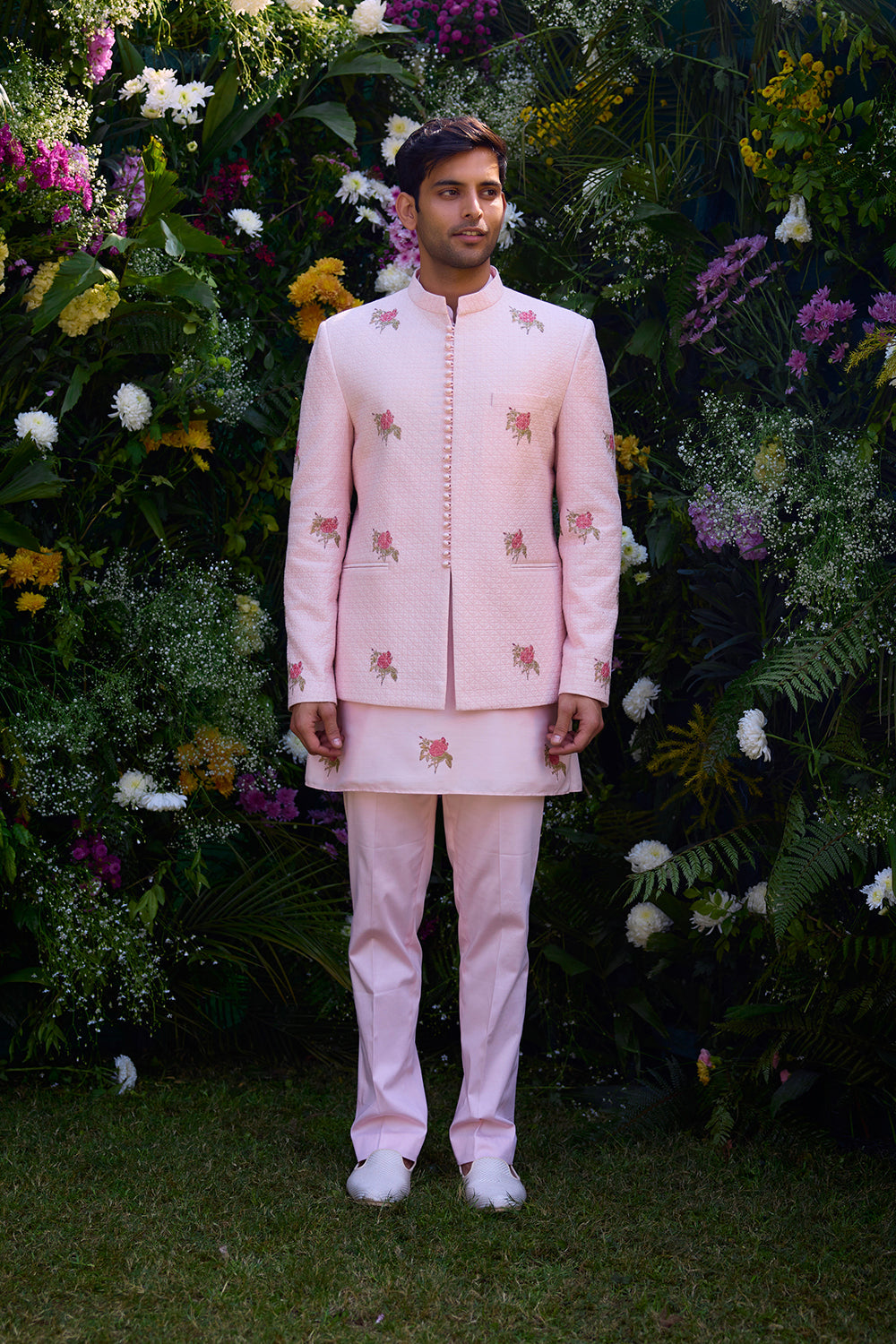 Crystal Pink Kurta & Waistcoat Set