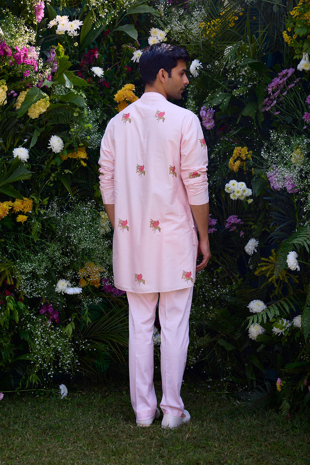 Crystal Pink Kurta & Waistcoat Set