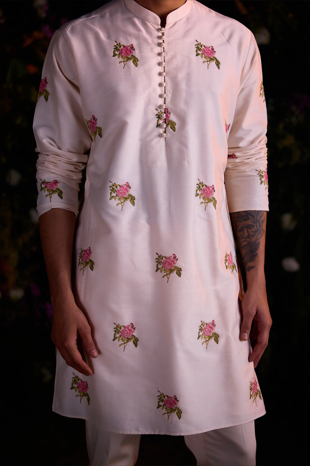 Crystal Pink Kurta & Waistcoat Set