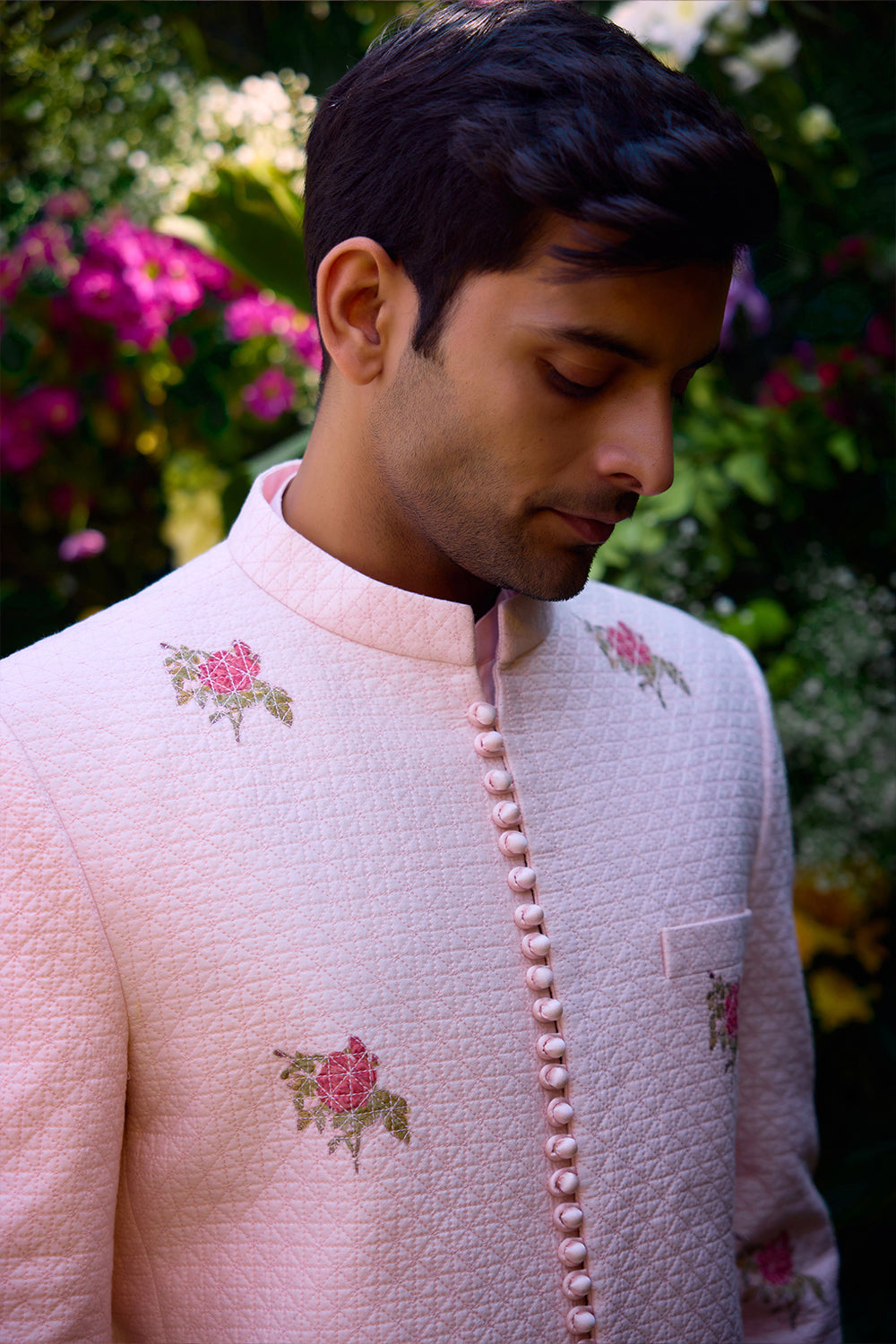 Crystal Pink Kurta & Waistcoat Set