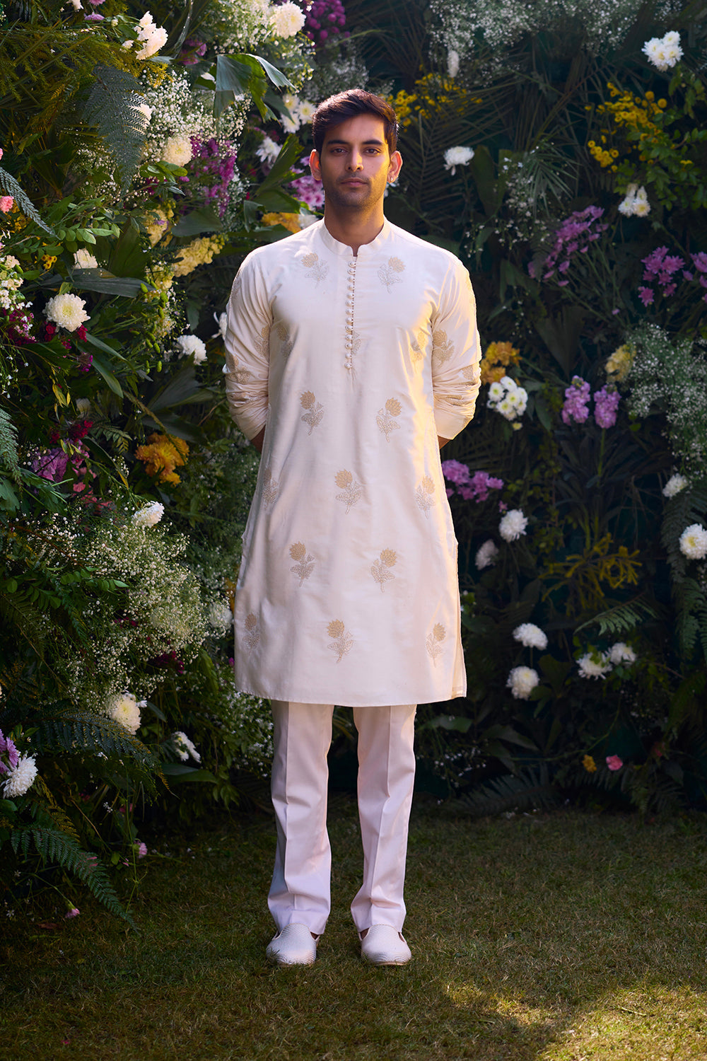 Pristine White Kurta & Waistcoat Set