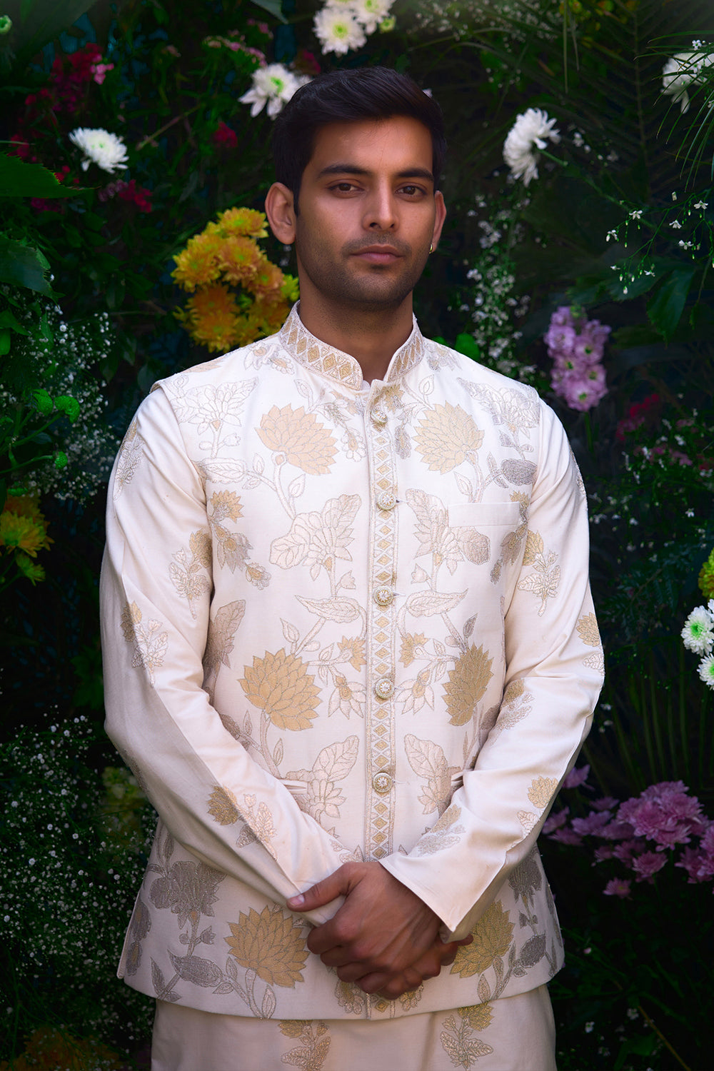 Pristine White Kurta & Waistcoat Set
