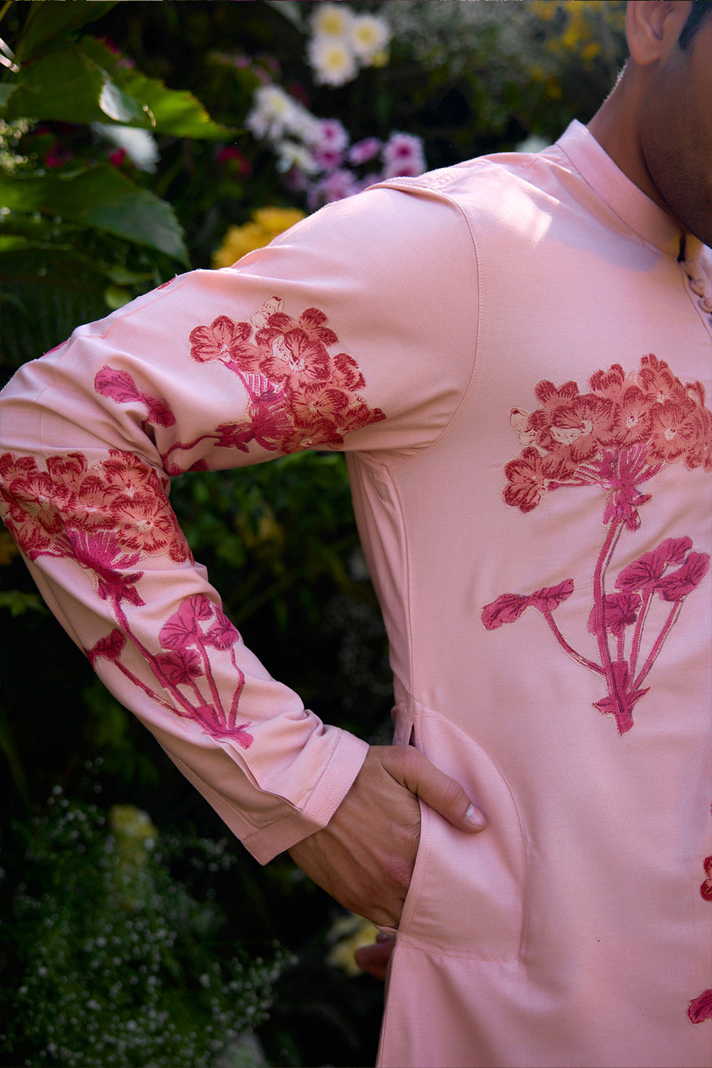 Cloud Pink Kurta & Waistcoat Set