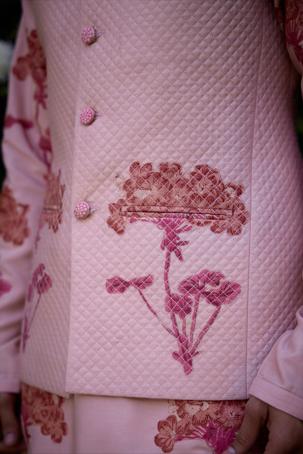 Cloud Pink Kurta & Waistcoat Set