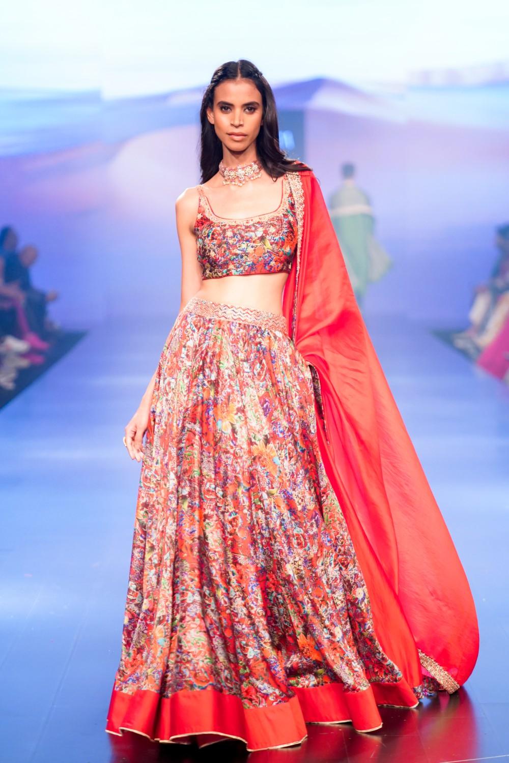 Surkh Laal Lehenga Set
