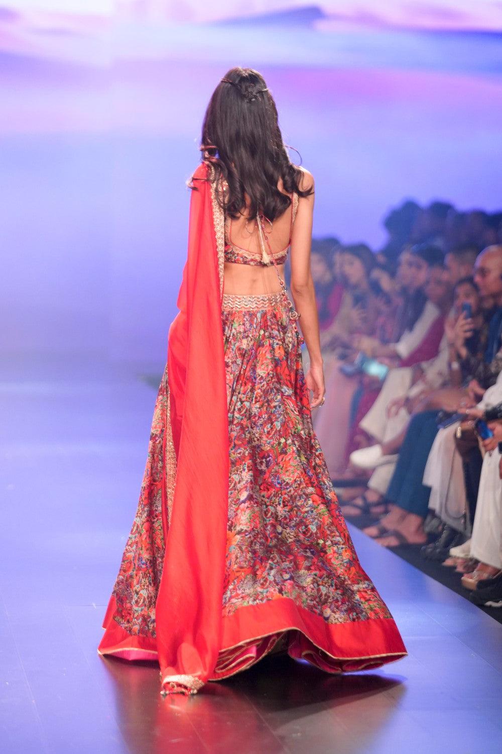 Surkh Laal Lehenga Set