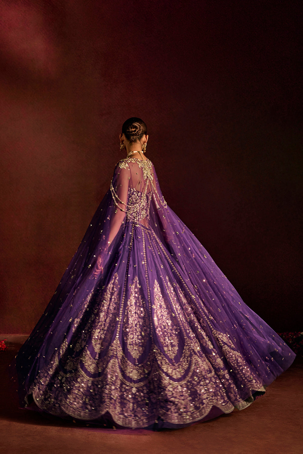Purple Corset Lehenga Set
