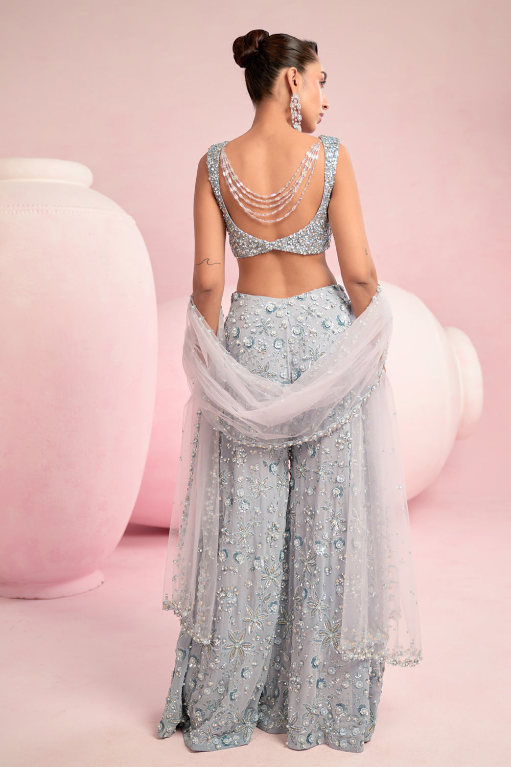 Blue Sharara Set