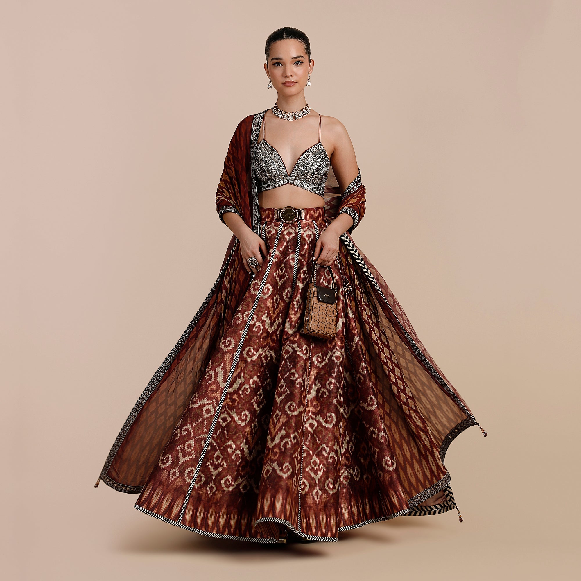 Rust Orange Skirt Set | SATT