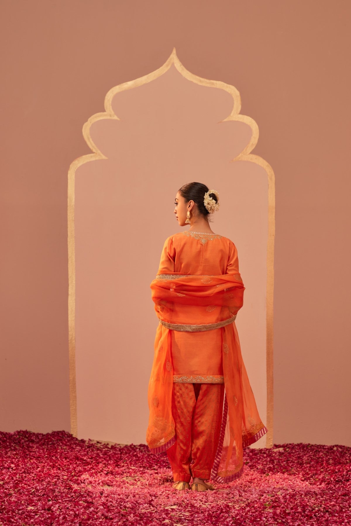 Nafisah - Tangerine Orange Kurta Set