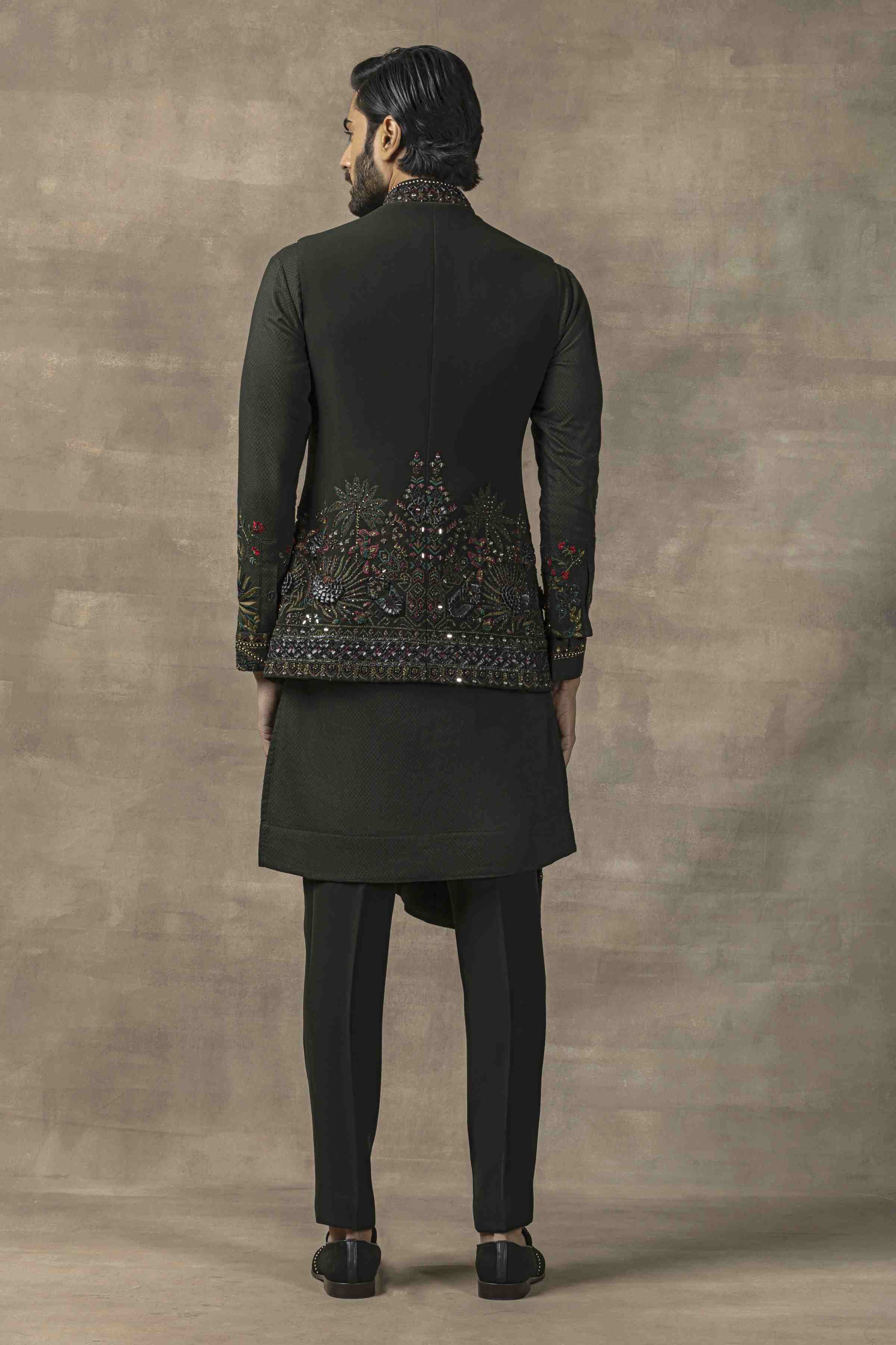 3D Embroidery Waistcoat Set