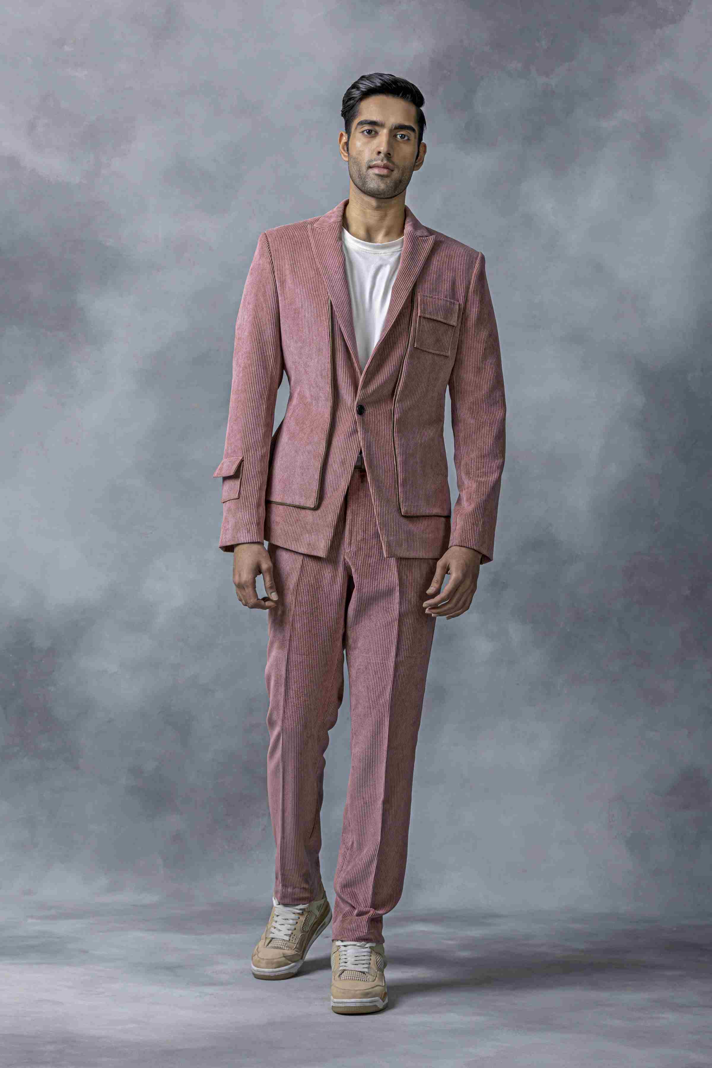 Salmon Pink Corduroy Set
