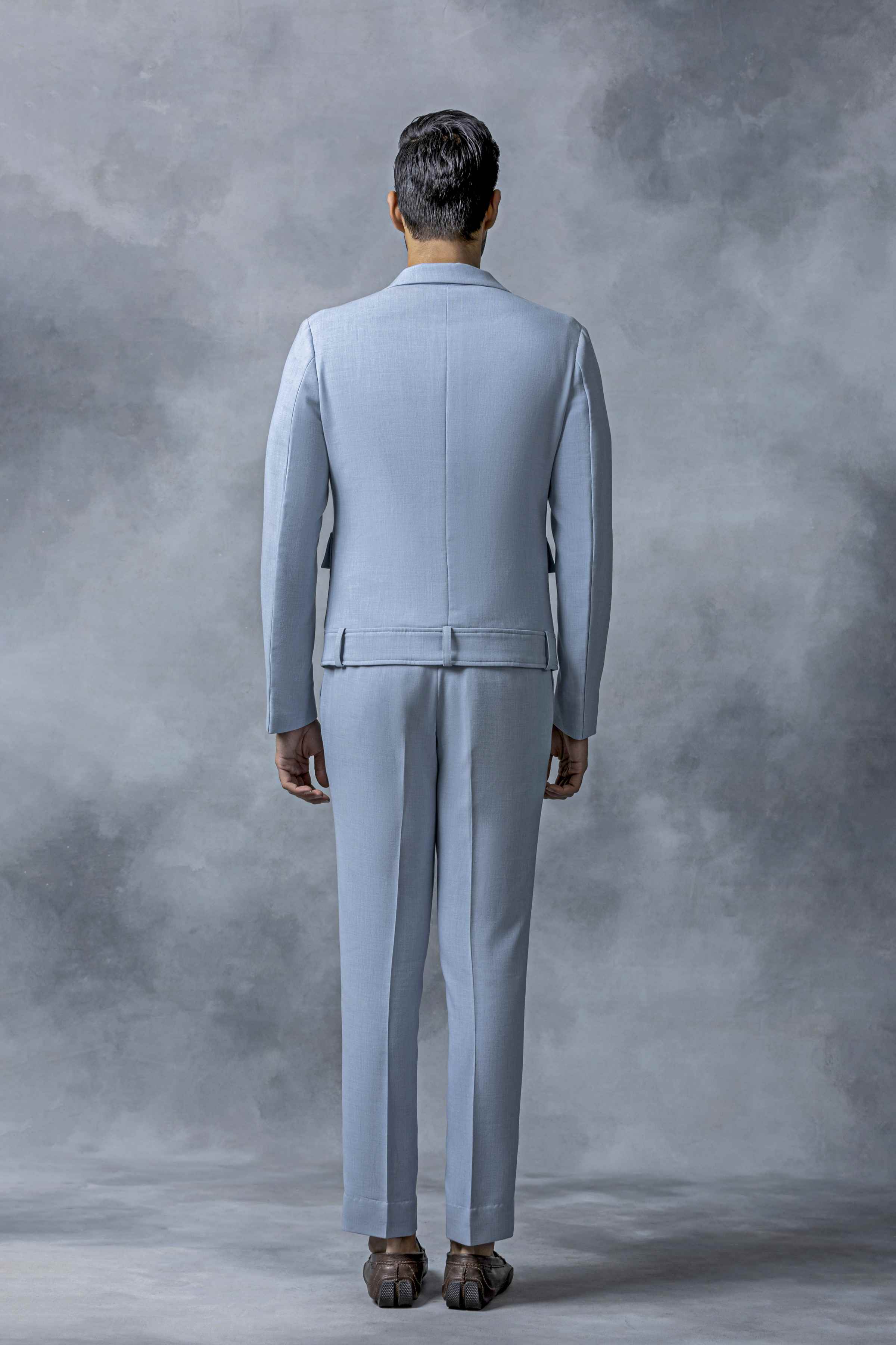 Sky Blue Patch Pocket Blazer Set