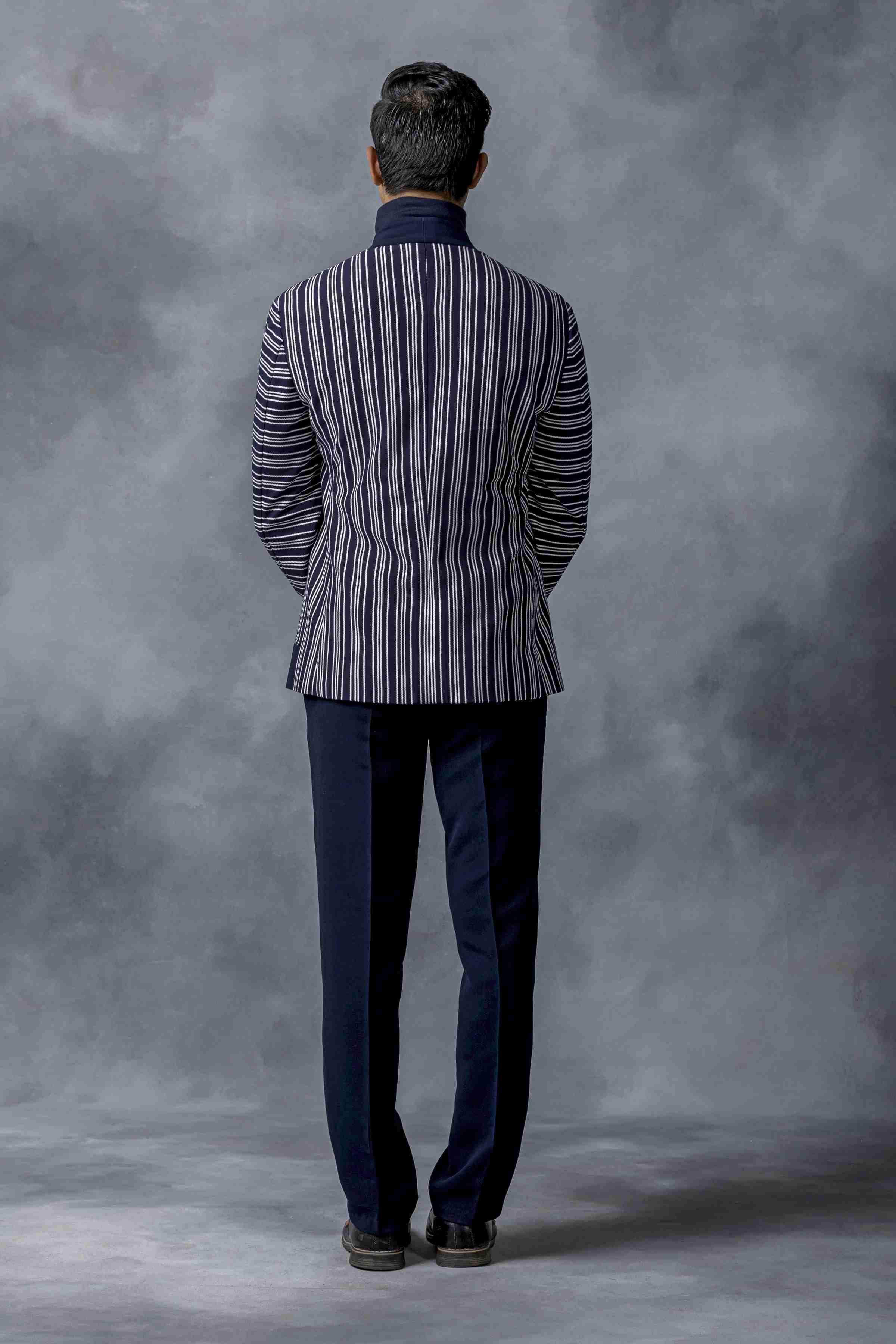Blue And White Stripped Blazer