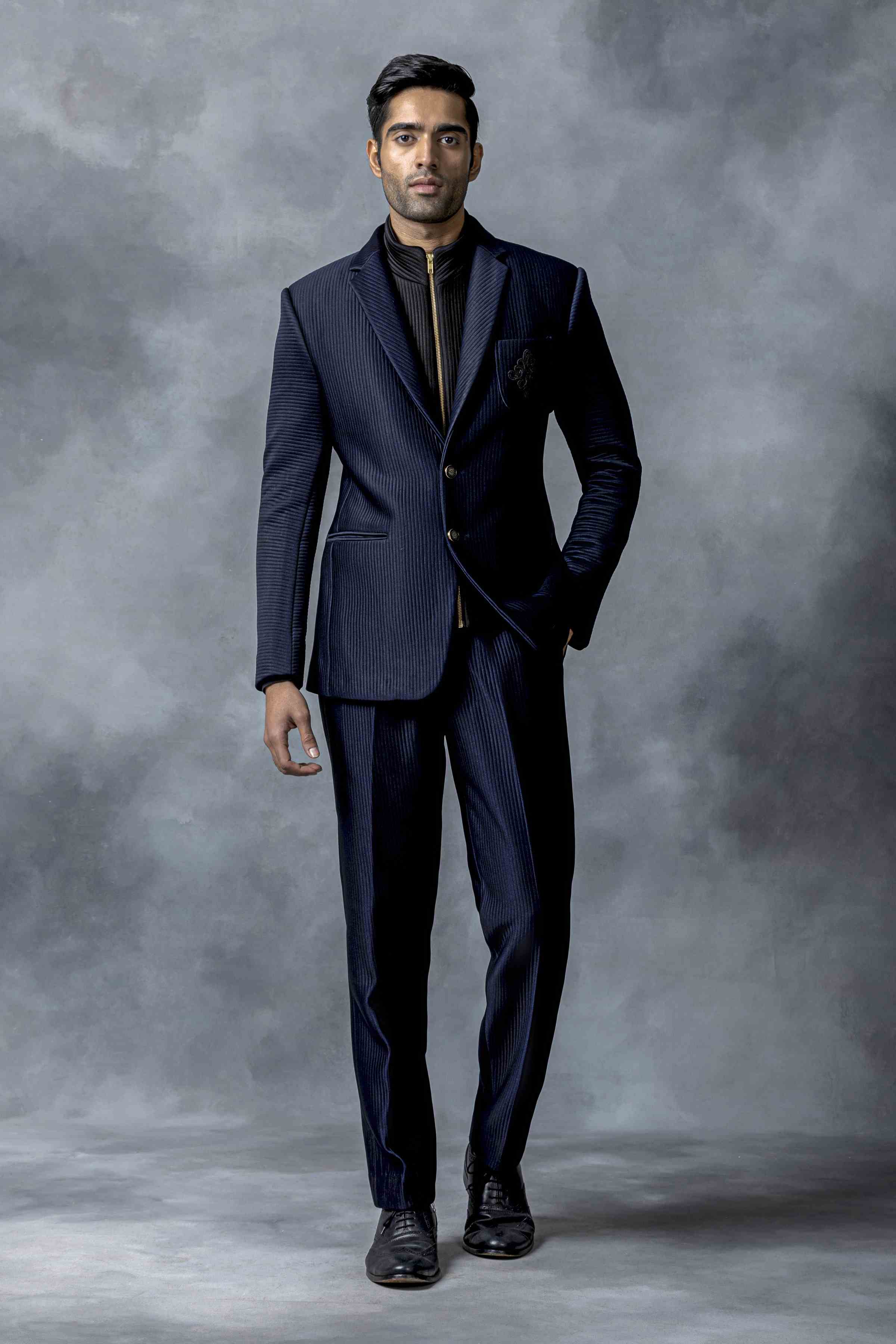 Navy Blue Detachable Blazer