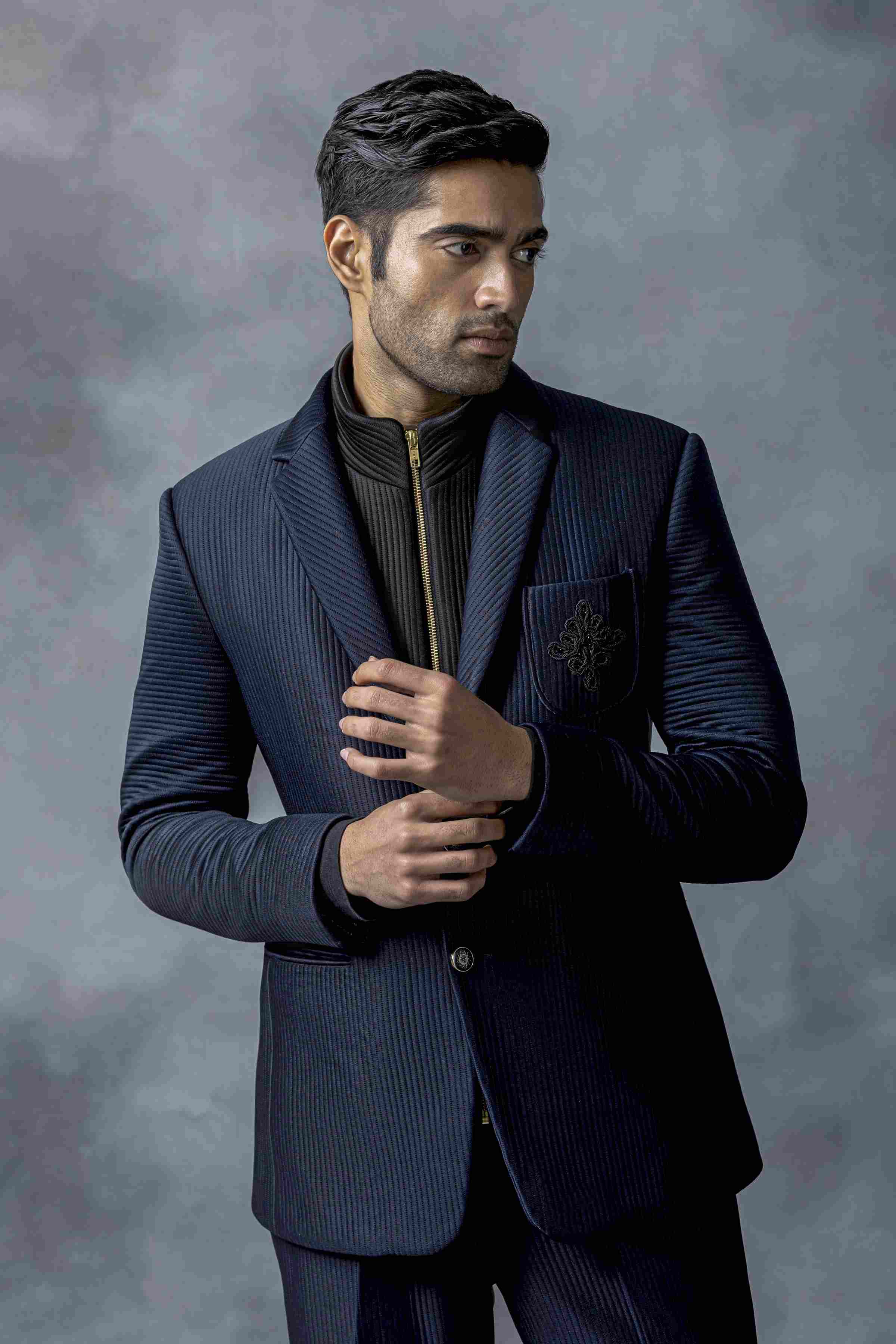 Navy Blue Detachable Blazer