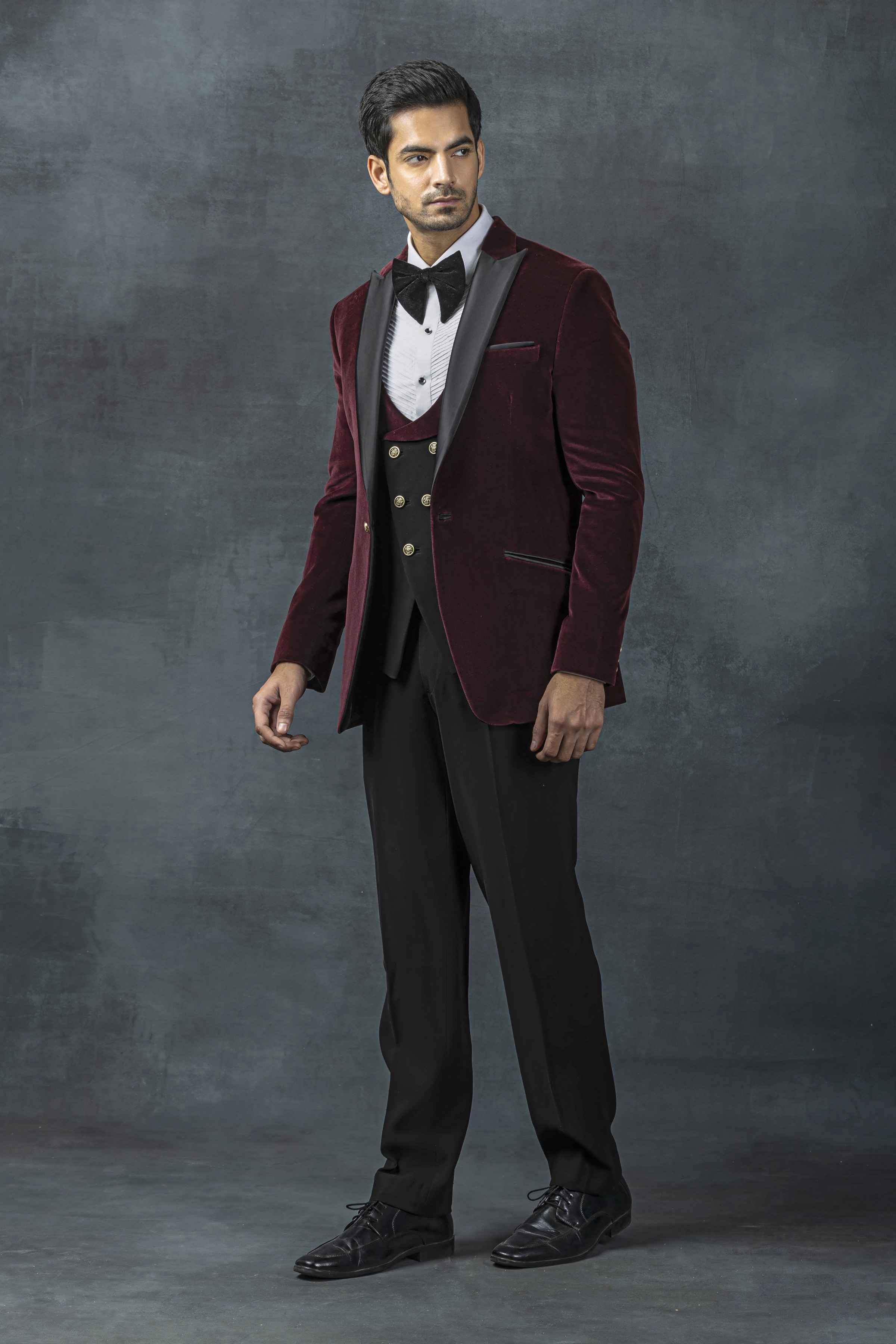 Wine Velvet Tuxedo