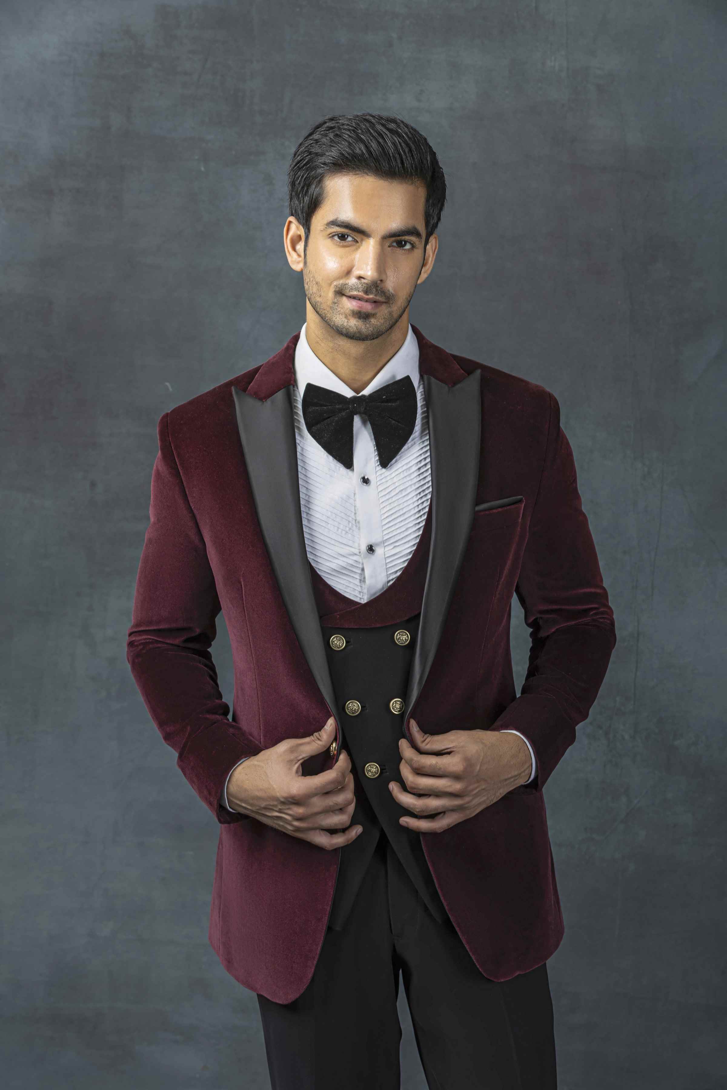 Wine Velvet Tuxedo