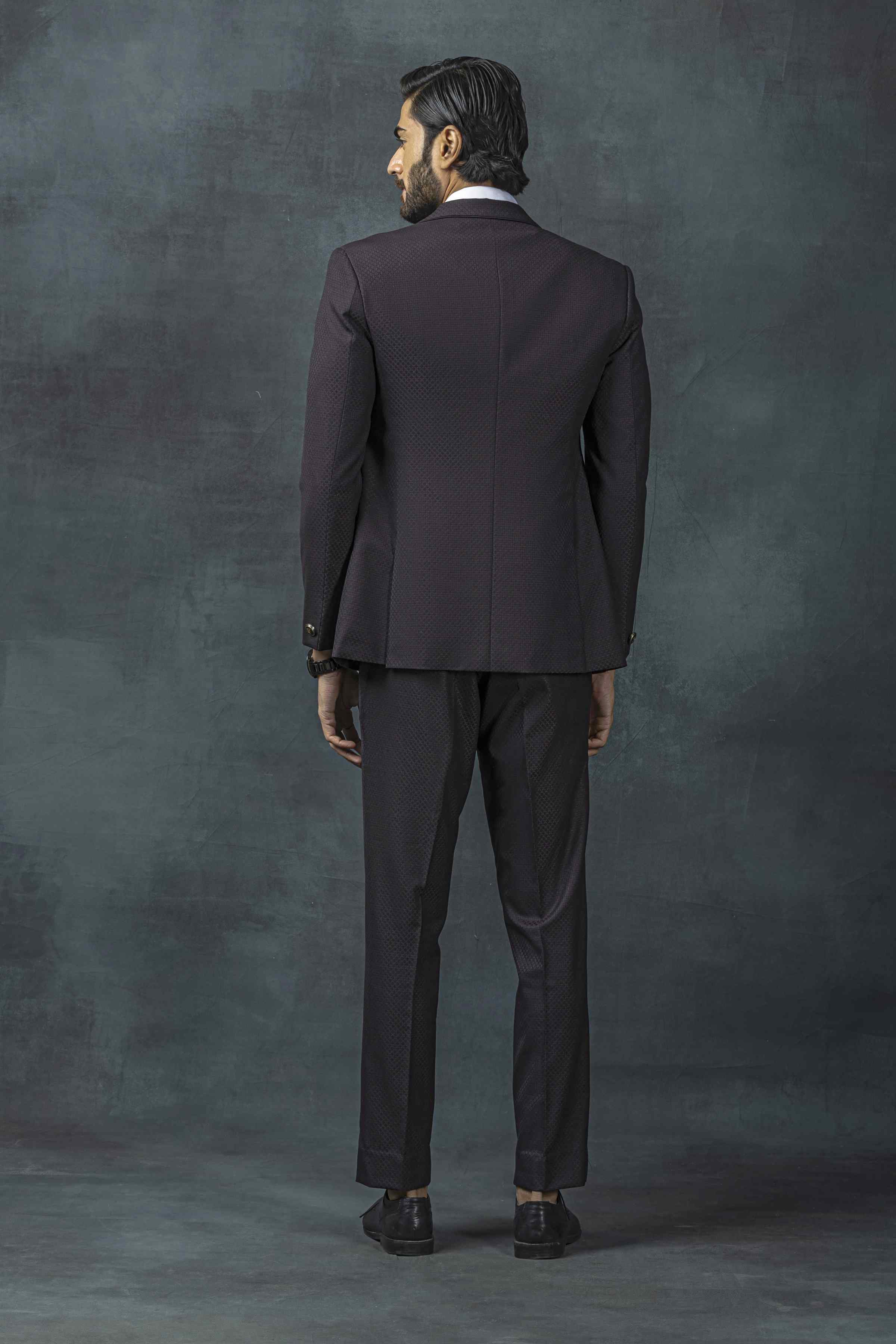 Wine Double Breasted Suit