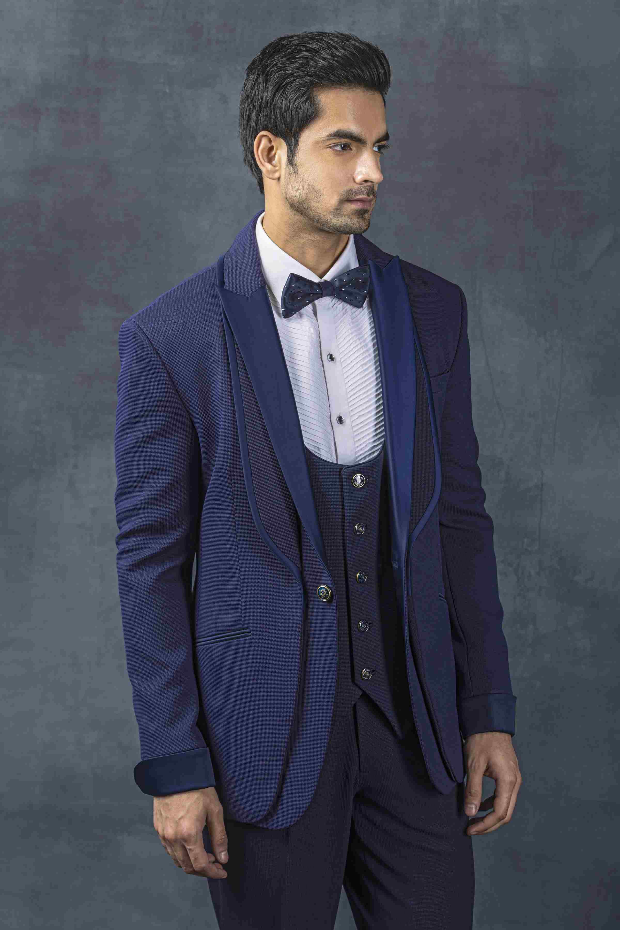 Navy Double Collar Tuxedo