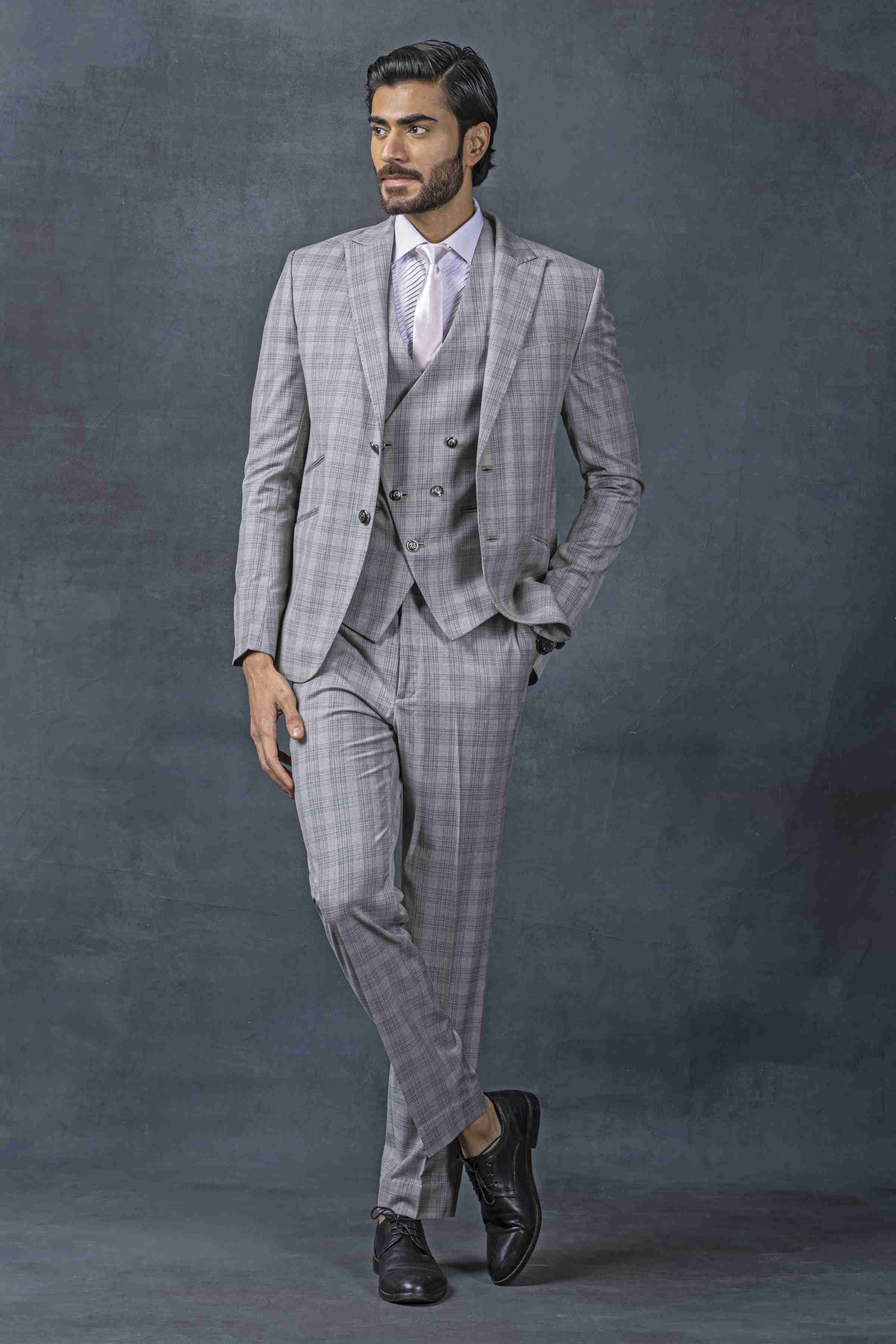 Classic Grey Check Suit