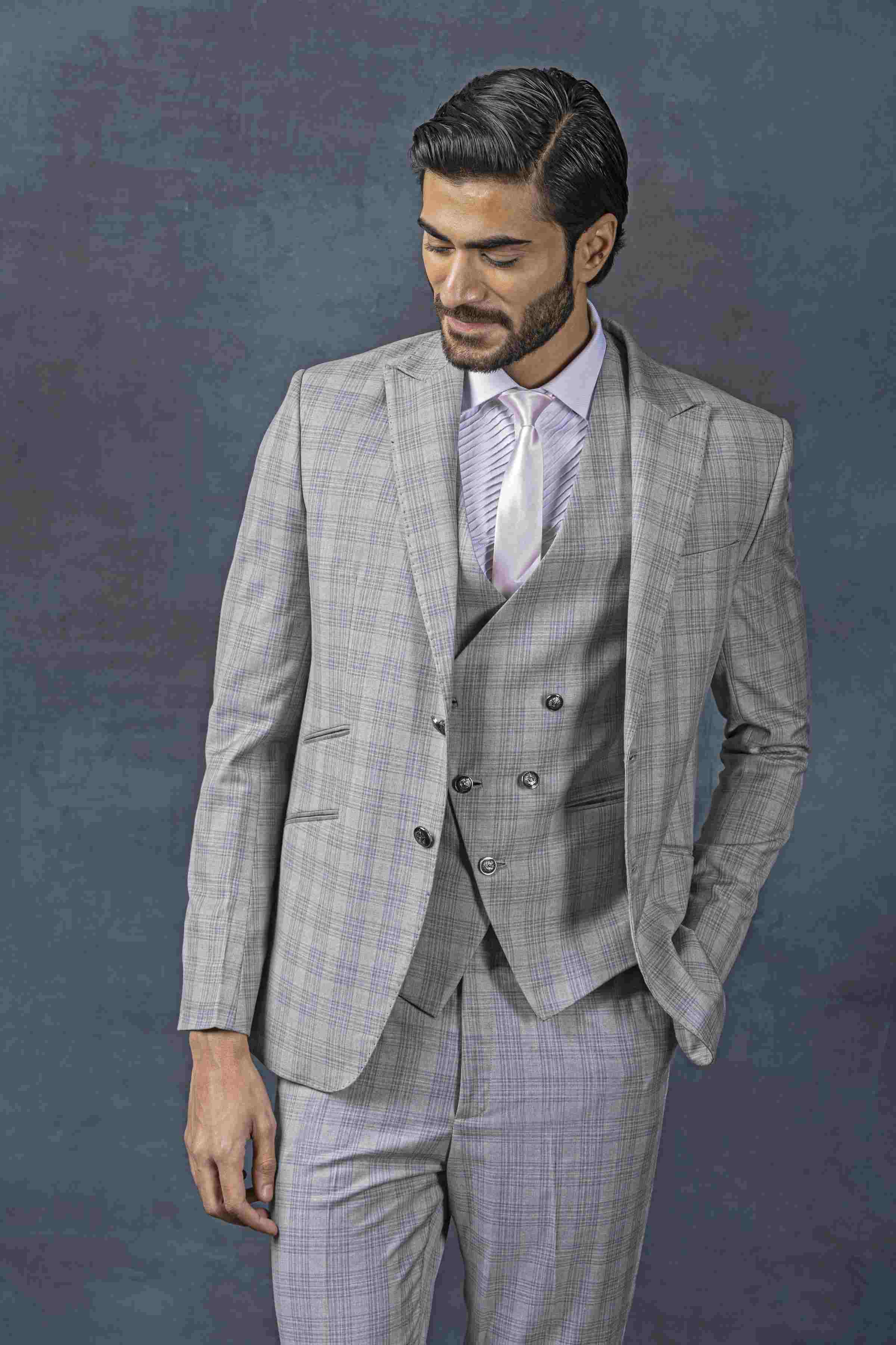 Classic Grey Check Suit