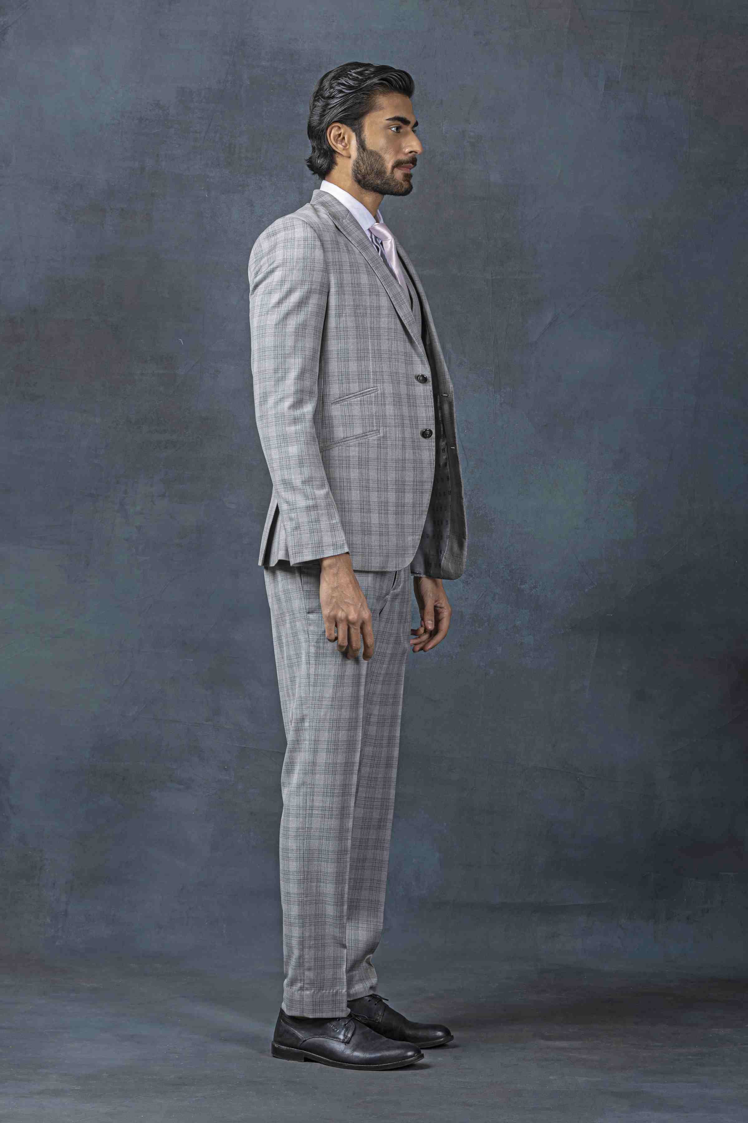 Classic Grey Check Suit