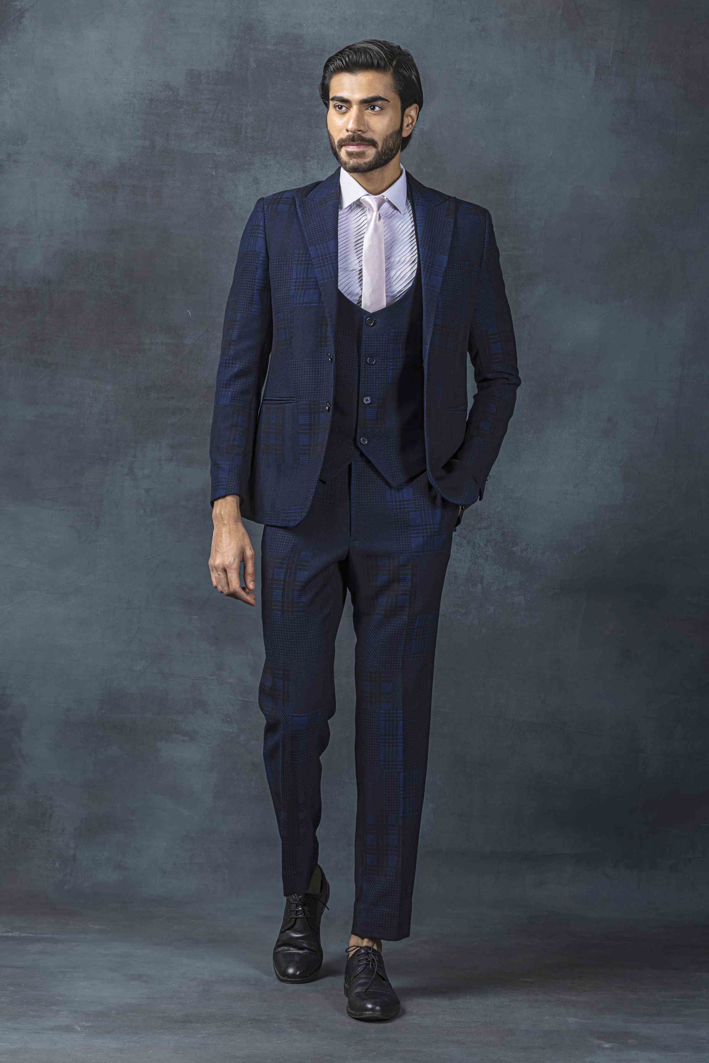 Classic Blue Check Suit