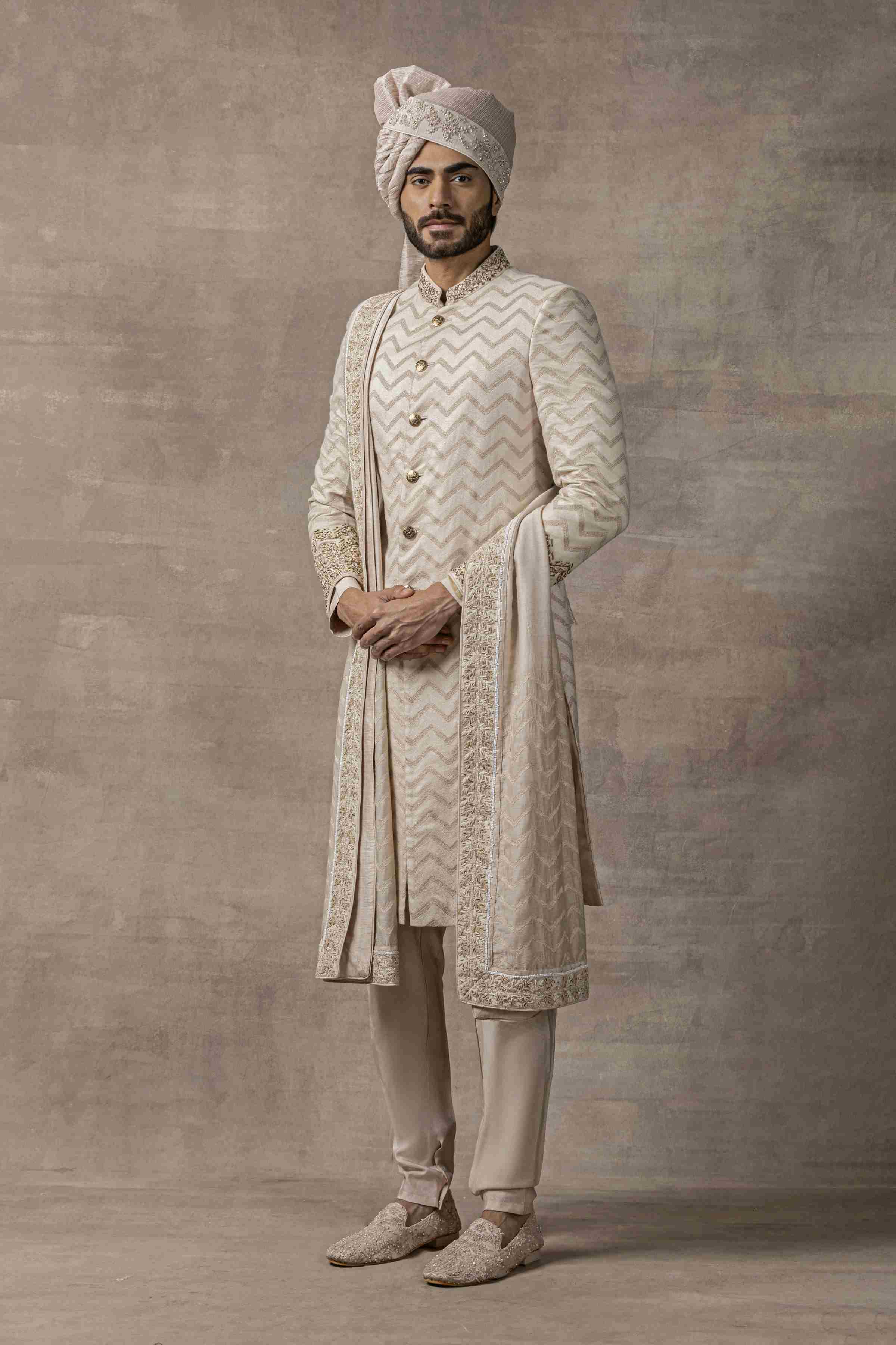 Dusty Rose Chevron Sherwani