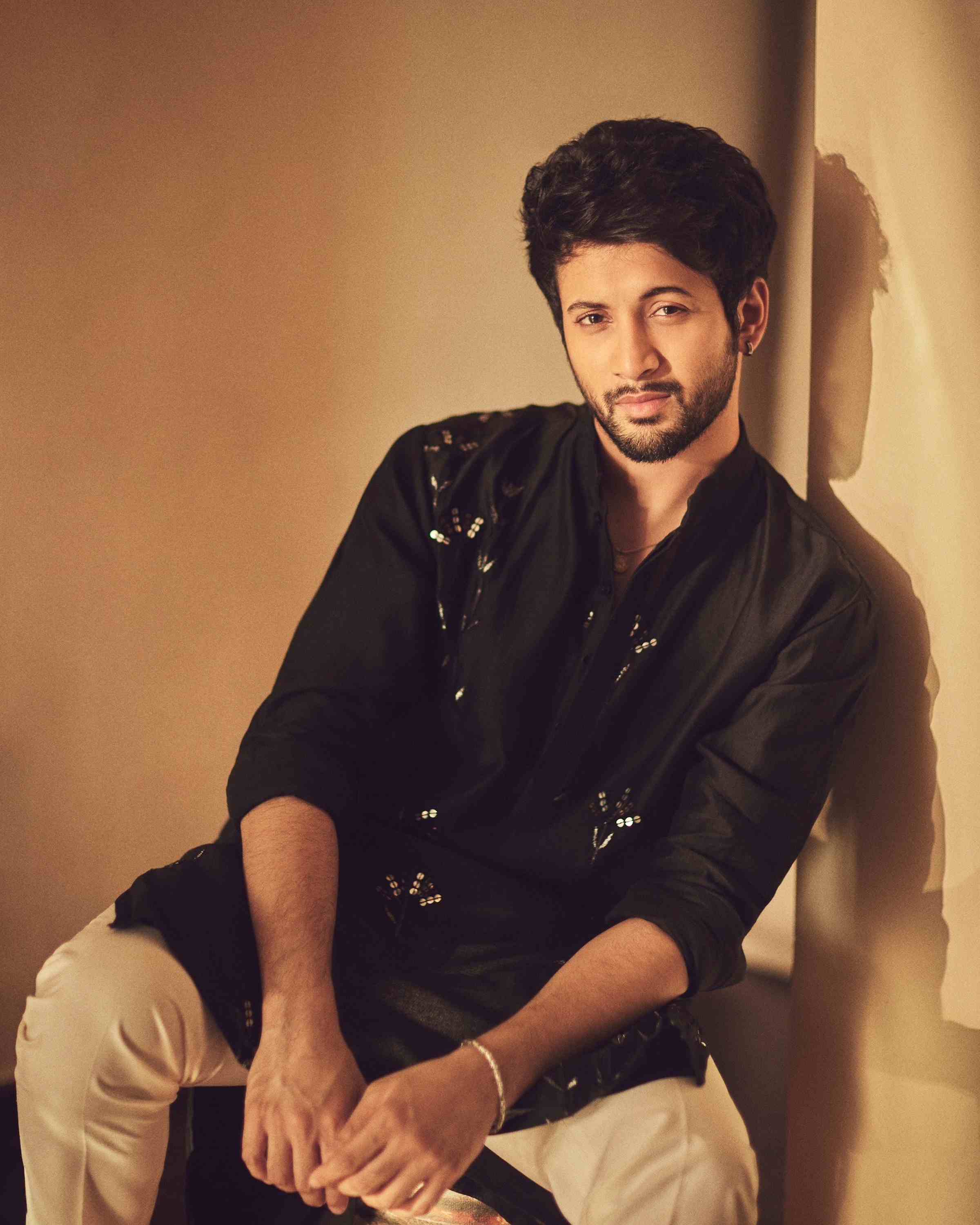 Black Sequin Kurta Set