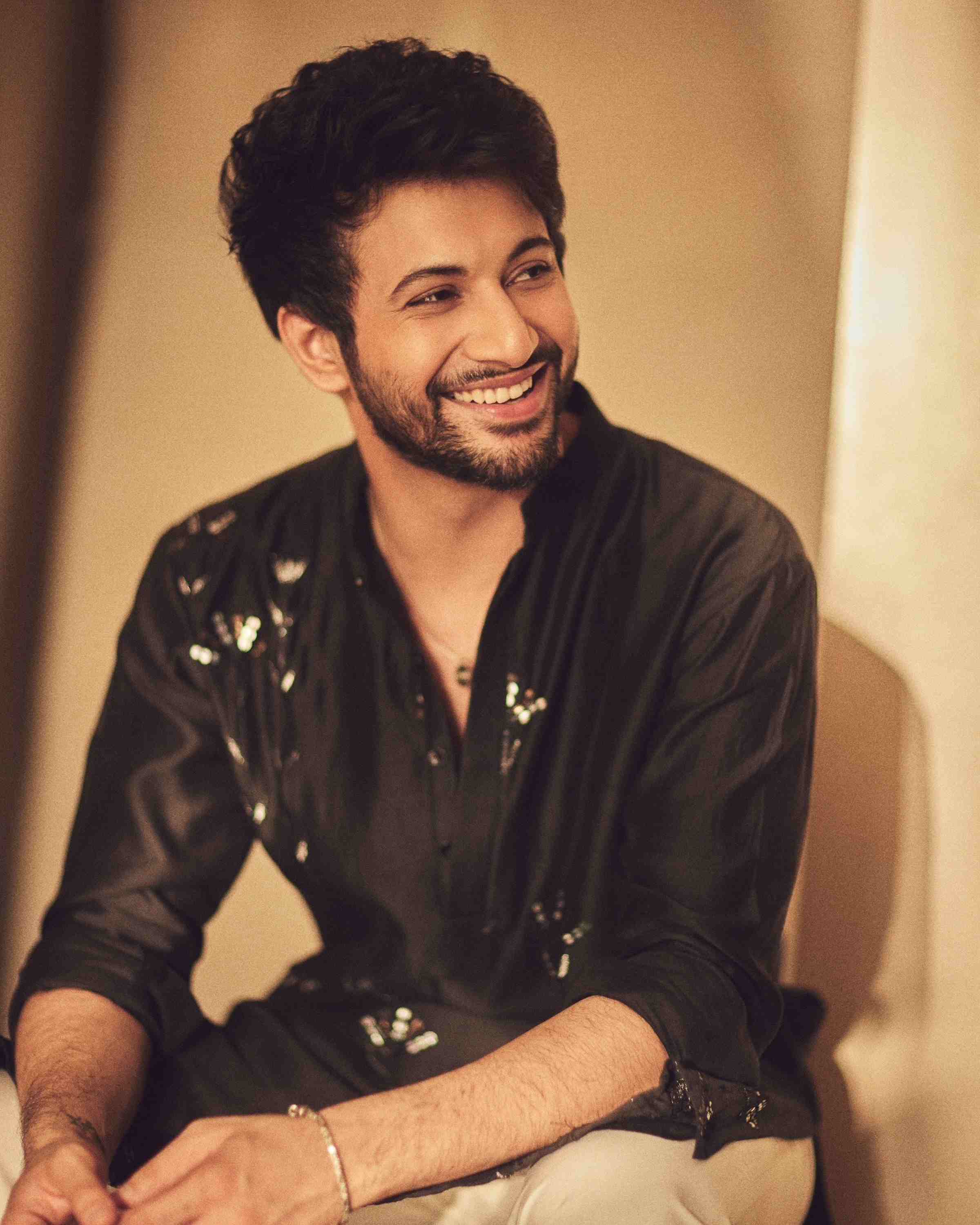 Black Sequin Kurta Set