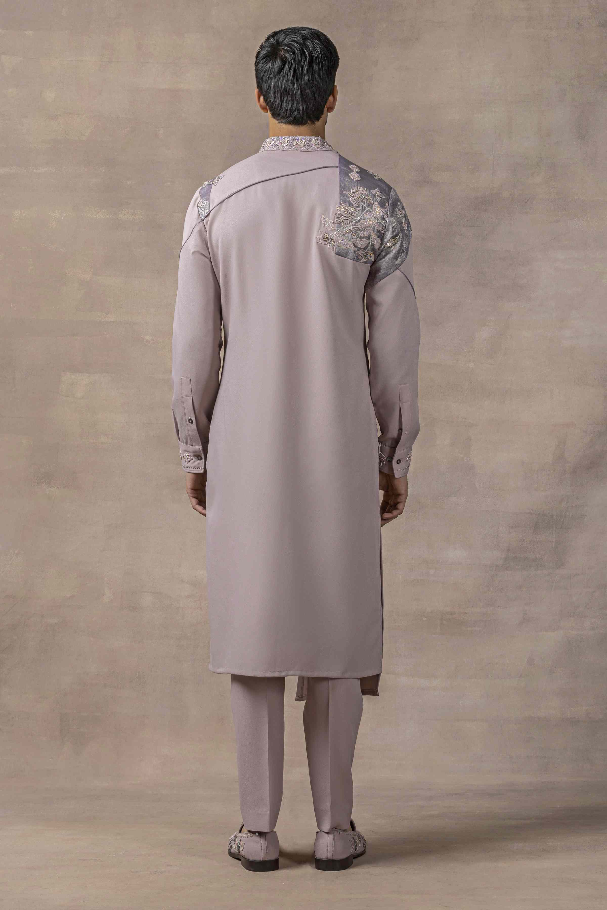 Lavender Panel Kurta Set
