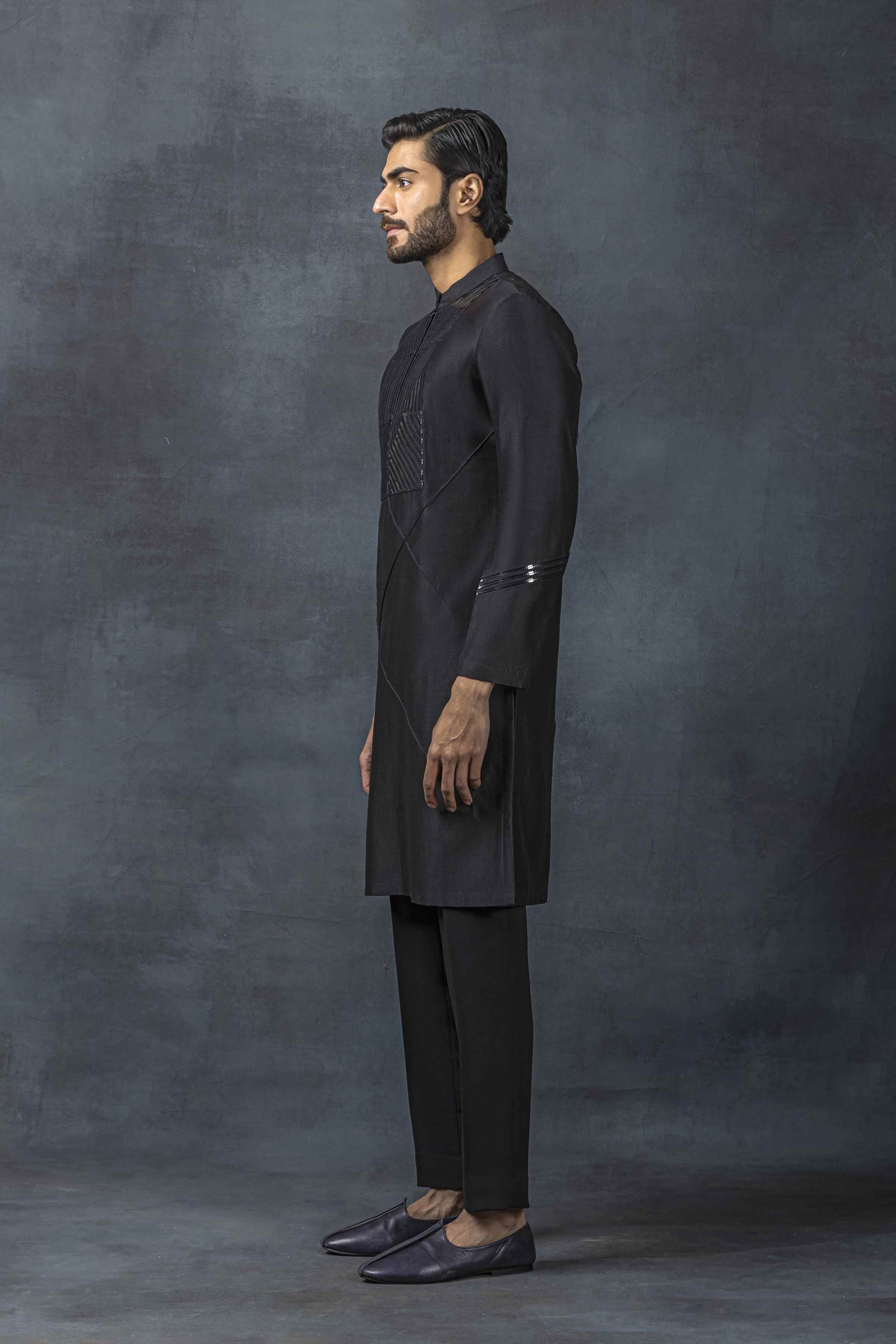 Black Reel Kurta Set