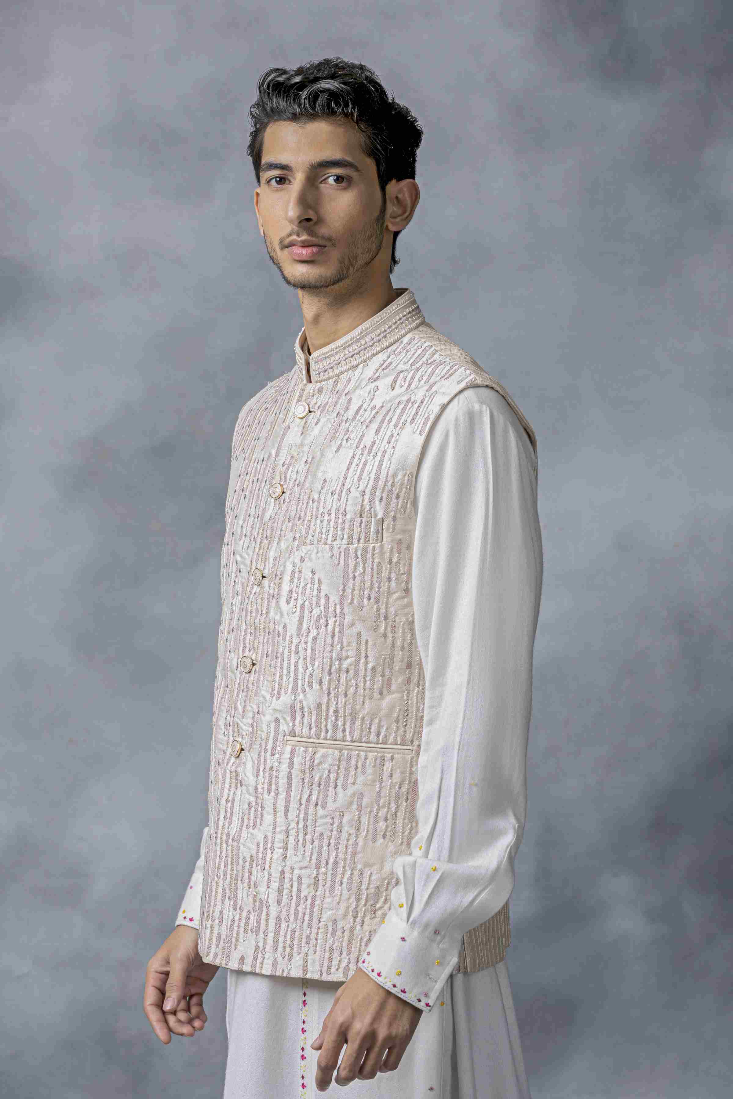 Peach Waistcoat Set