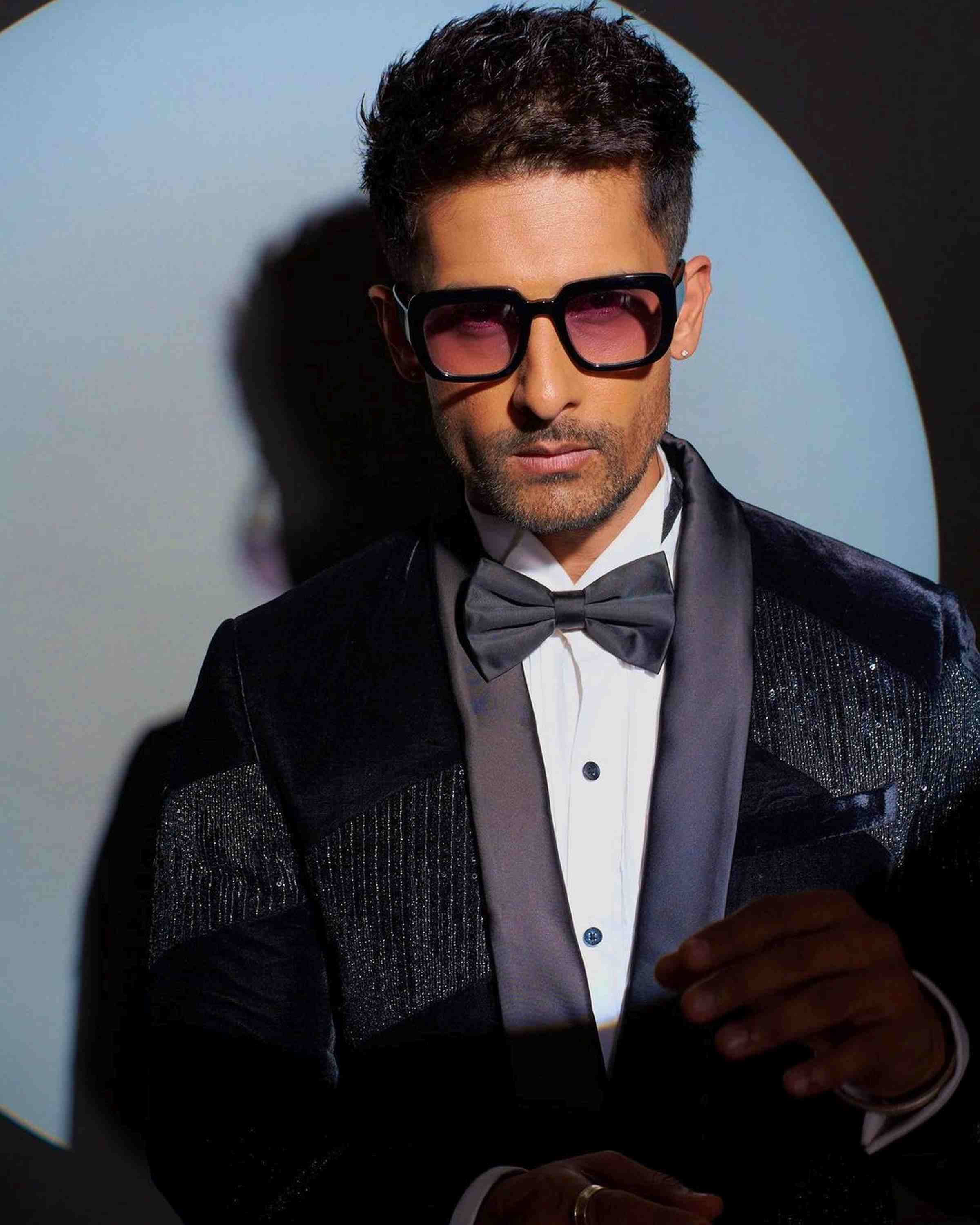 Black Tuxedo Highlighted With Sequin Embellishment