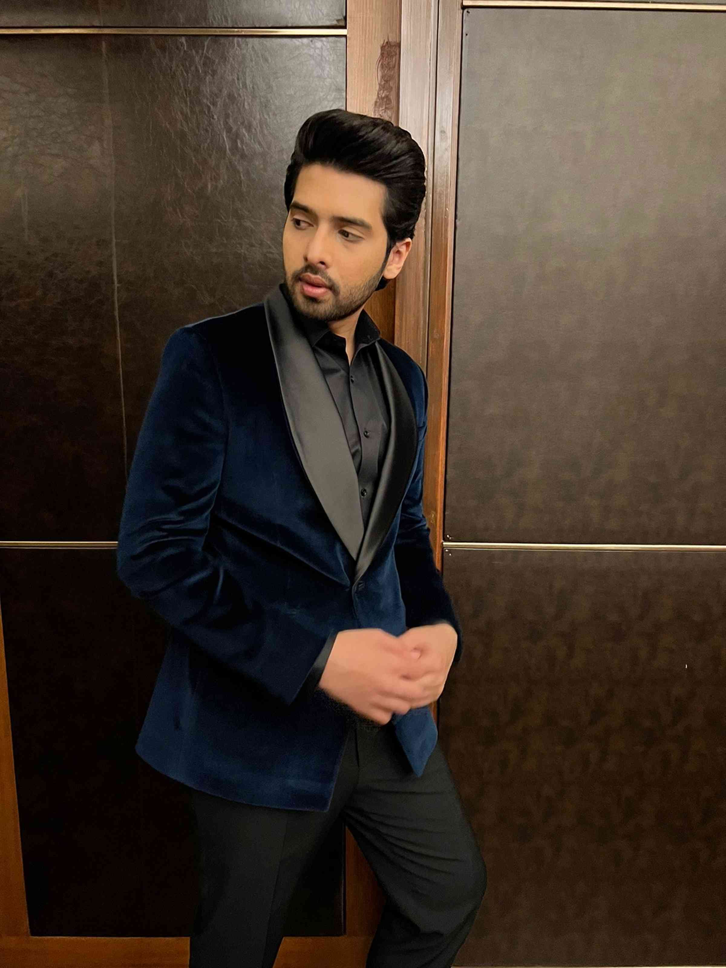 Teal Tuxedo With Satin Detailing