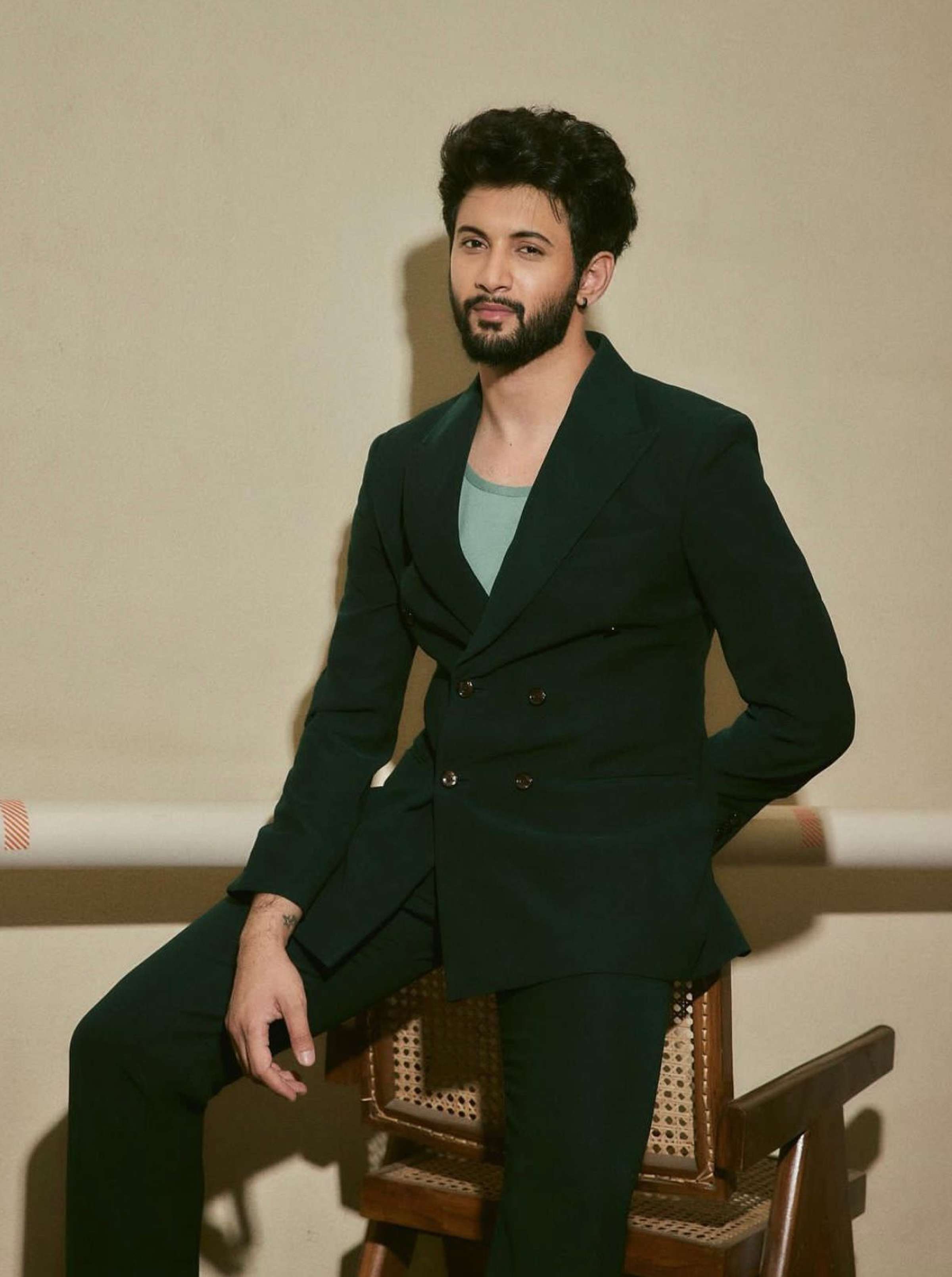 Olive Green Double Breasted Suit